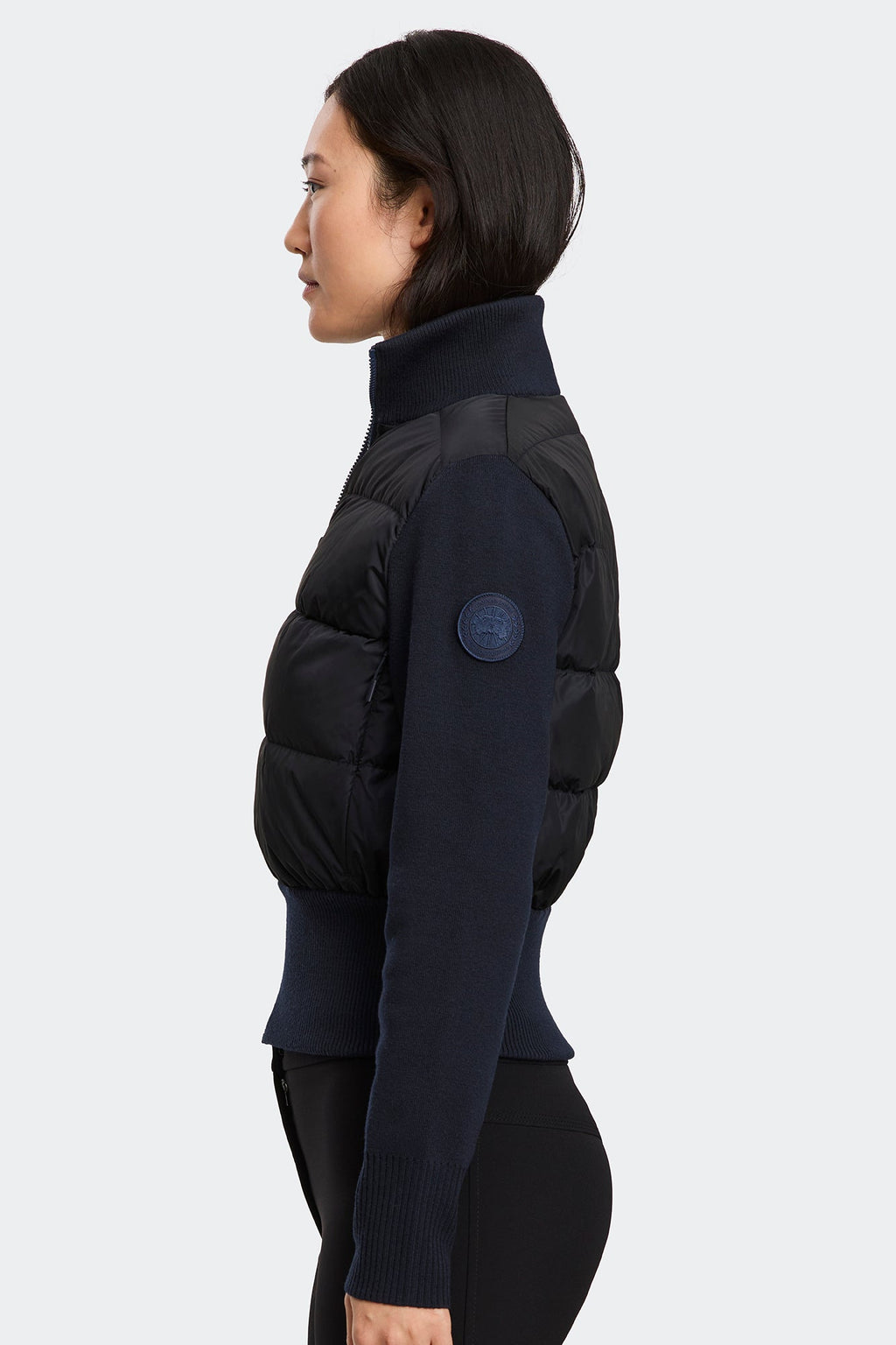HyBridge® Wide Quilt Knit Jacket Tonal Disc