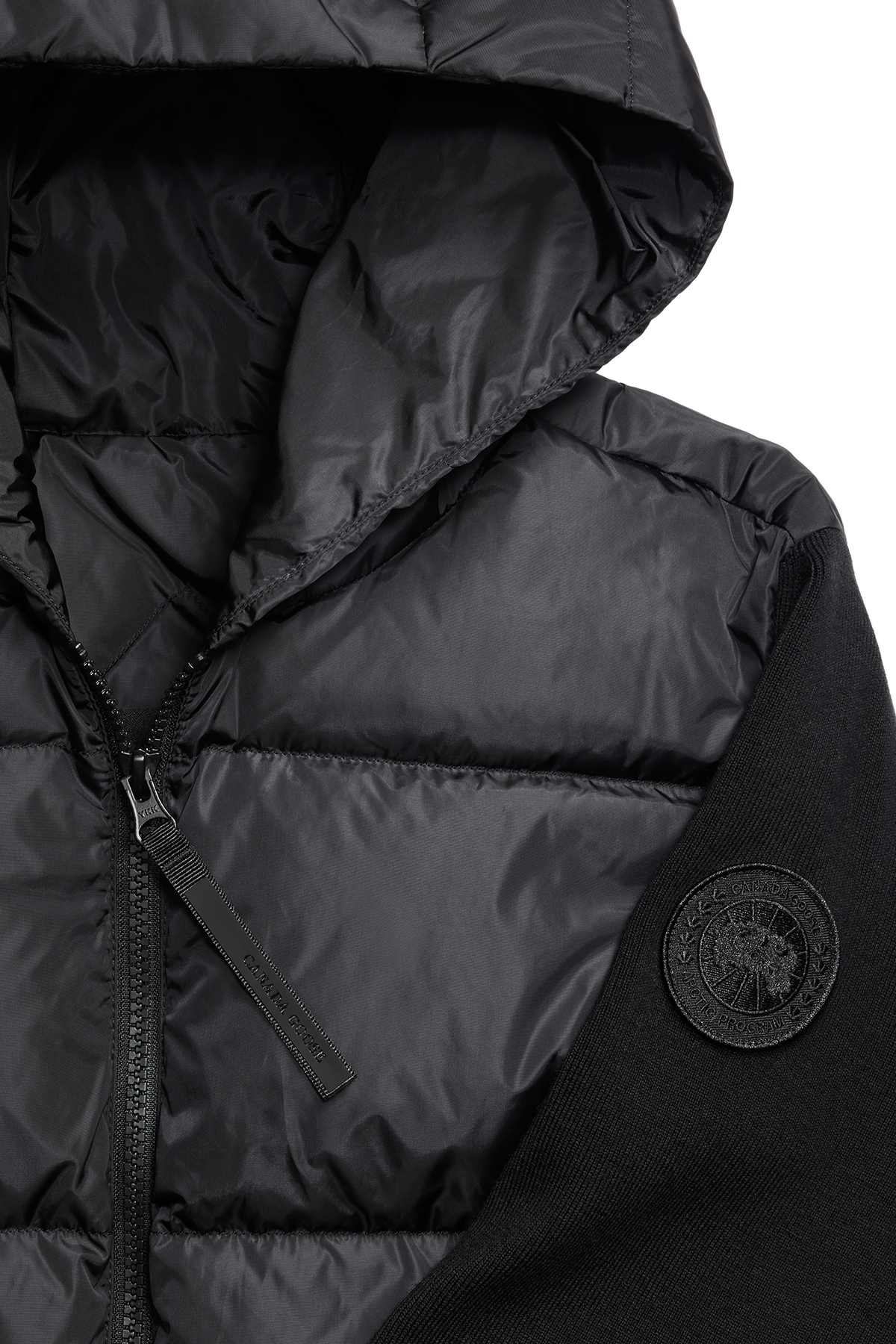 HyBridge® Wide Quilt Knit Hoodie Tonal Disc
