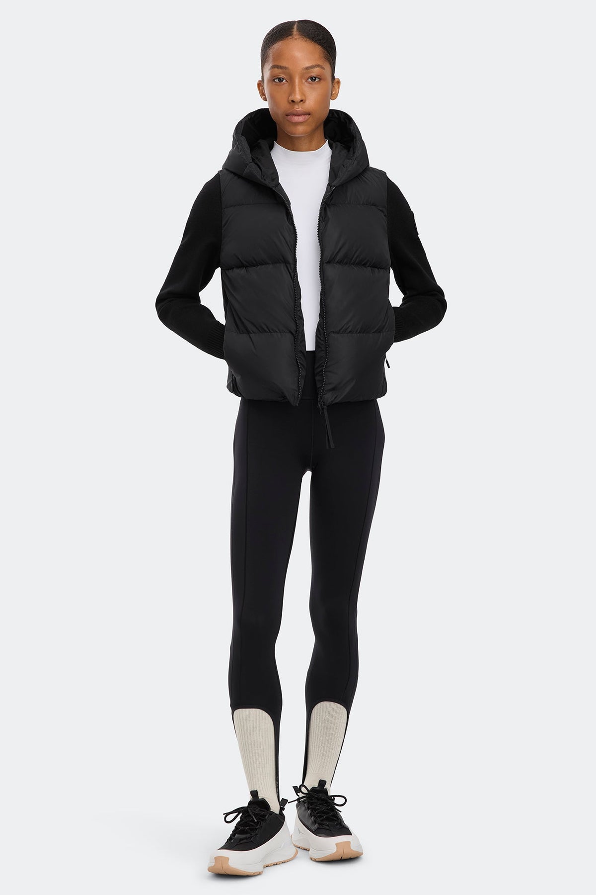 HyBridge® Wide Quilt Knit Hoodie Tonal Disc