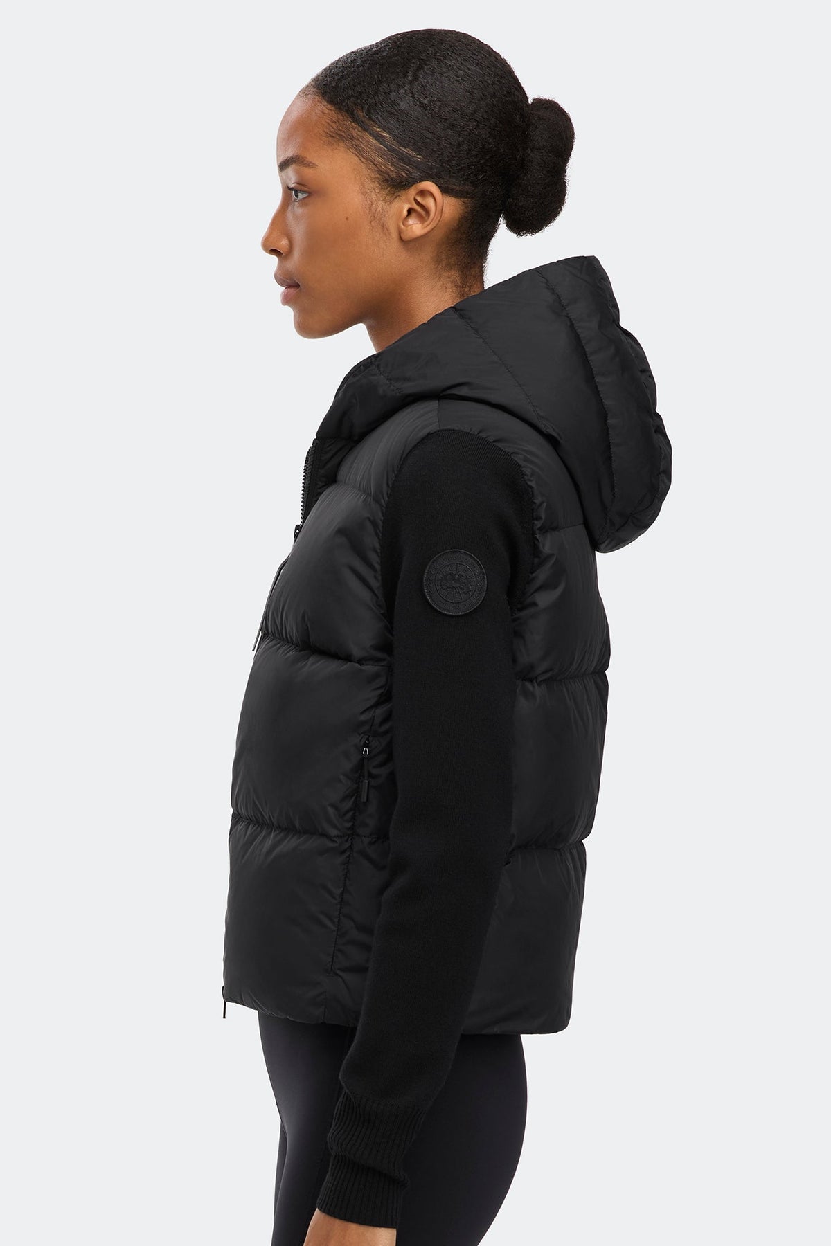 HyBridge® Wide Quilt Knit Hoodie Tonal Disc