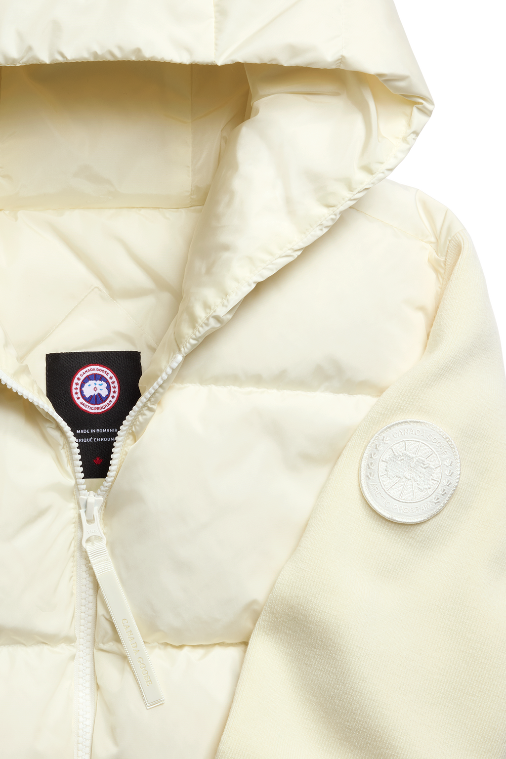 HyBridge® Wide Quilt Knit Hoodie Tonal Disc