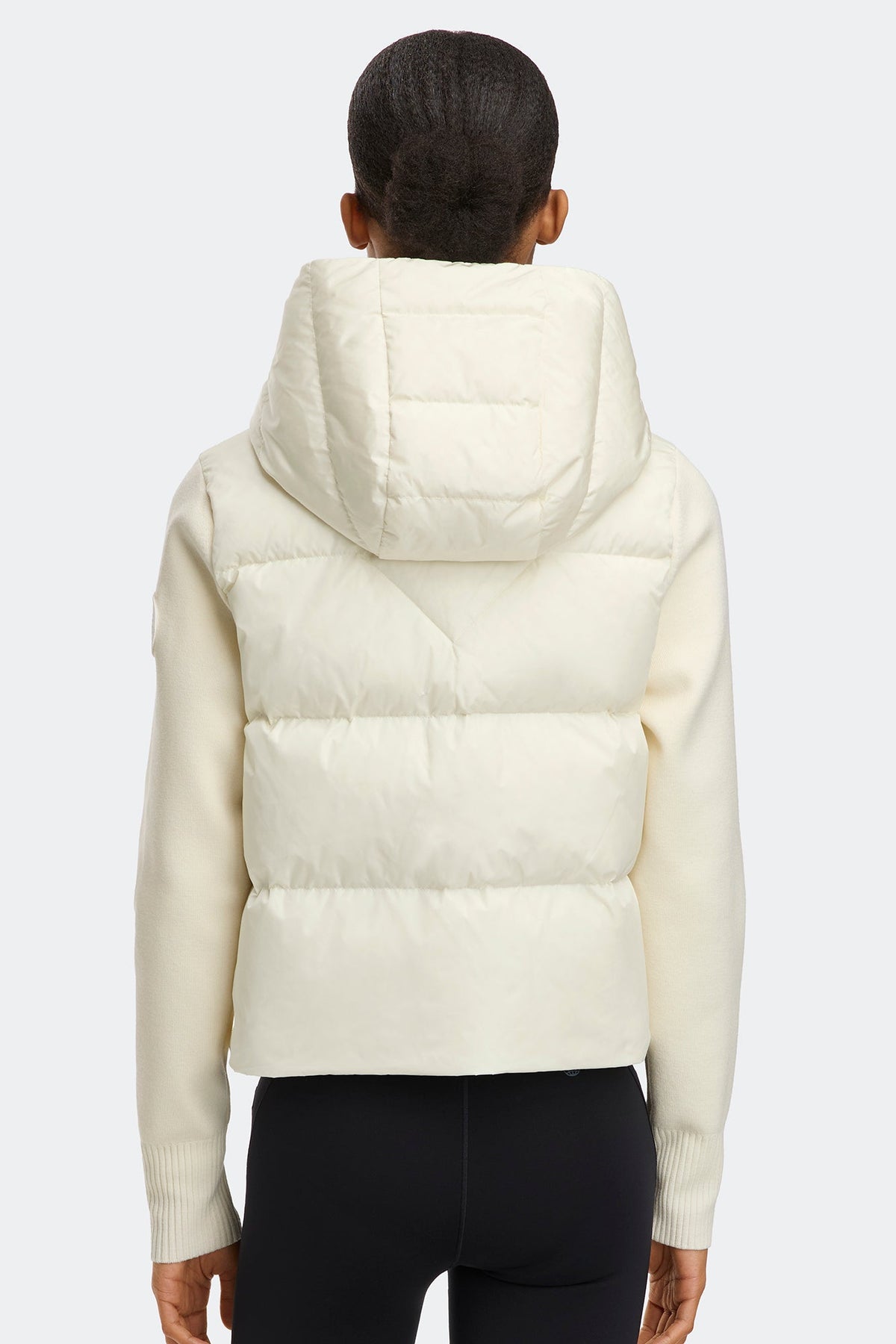 HyBridge® Wide Quilt Knit Hoodie Tonal Disc