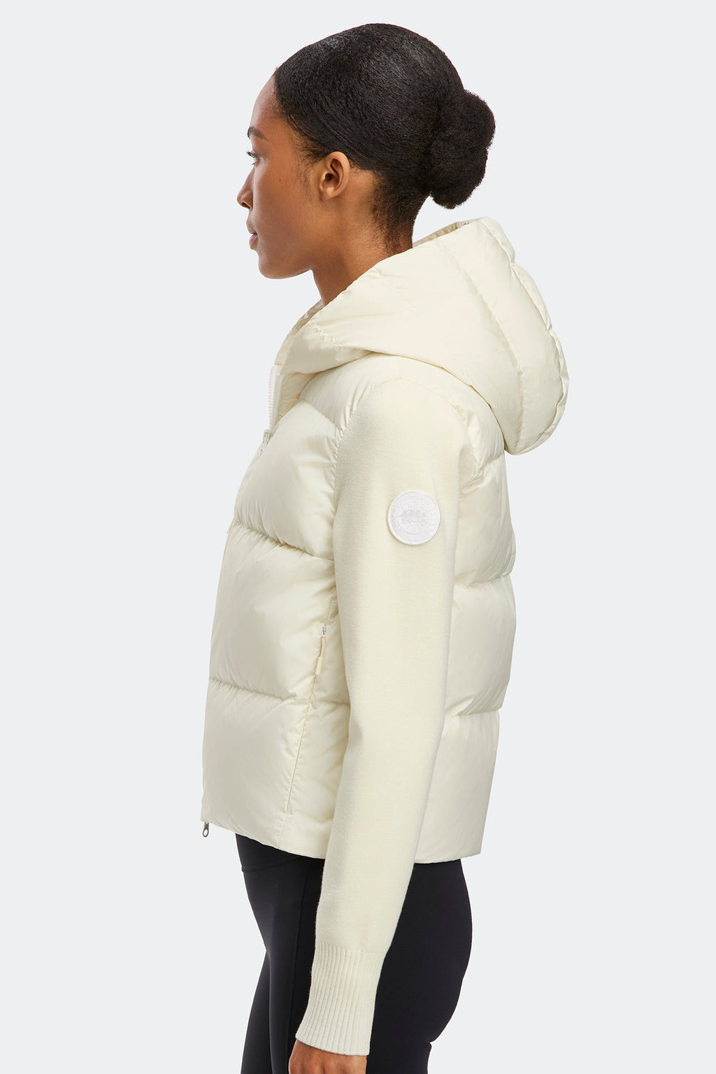 HyBridge® Wide Quilt Knit Hoodie Tonal Disc
