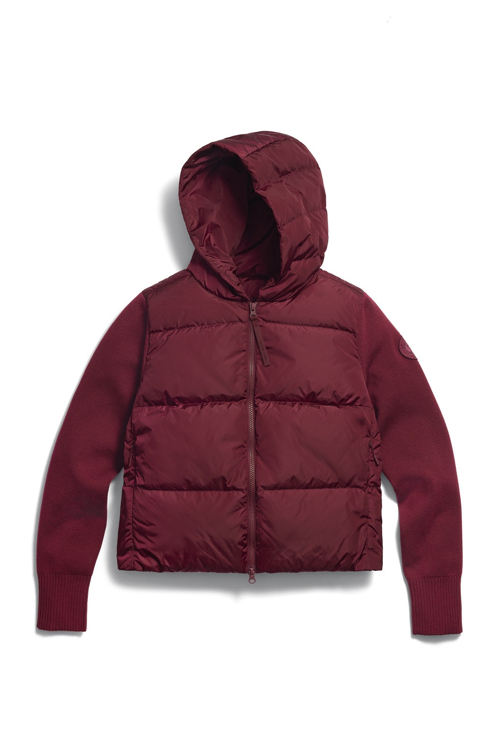 HyBridge® Wide Quilt Knit Hoodie Tonal Disc