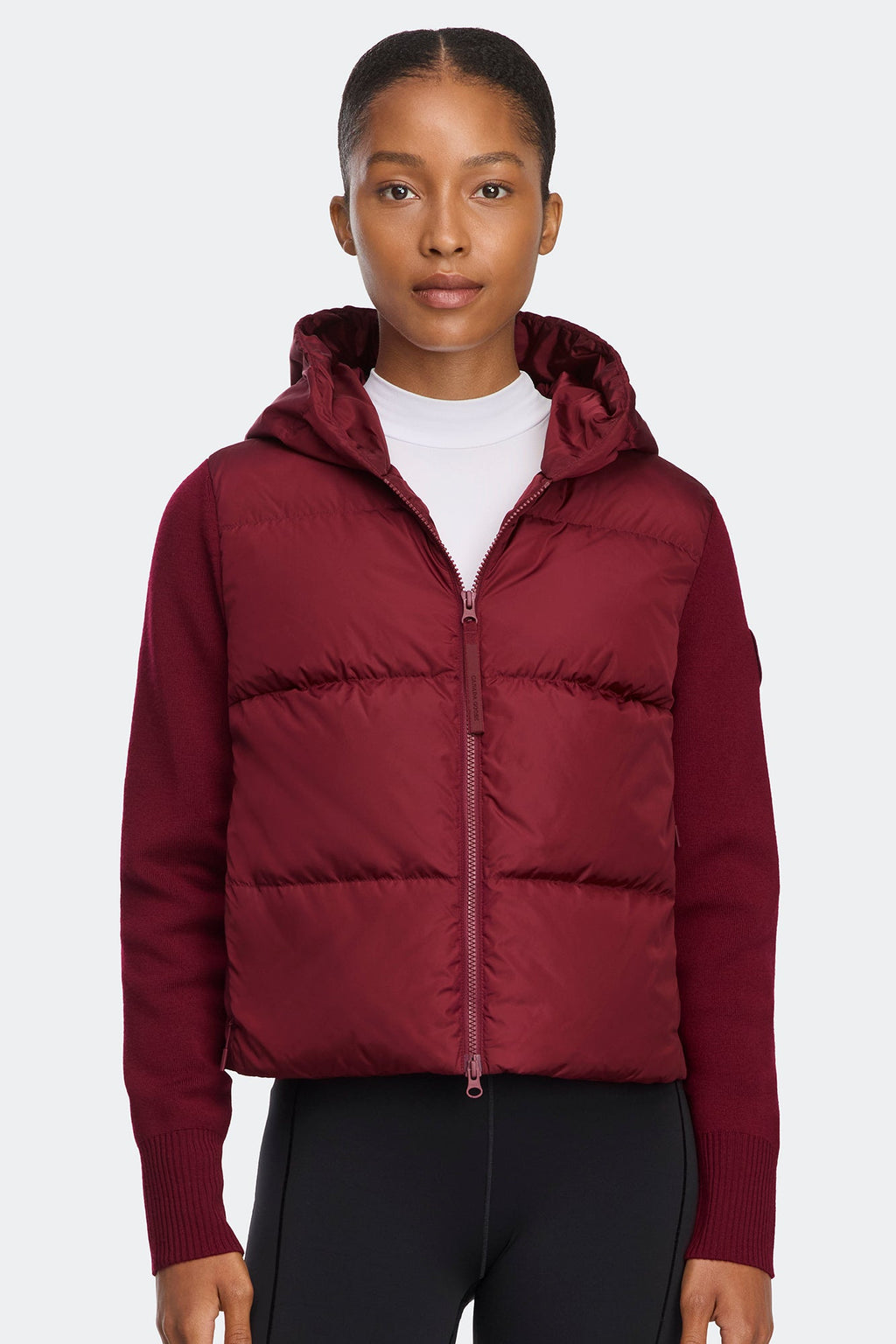 HyBridge® Wide Quilt Knit Hoodie Tonal Disc