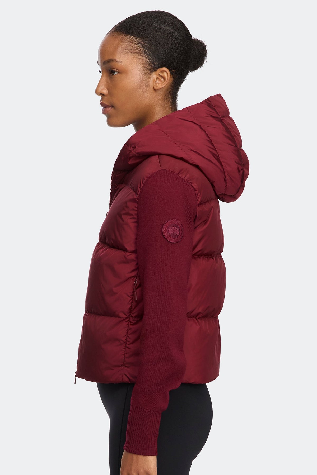 HyBridge® Wide Quilt Knit Hoodie Tonal Disc