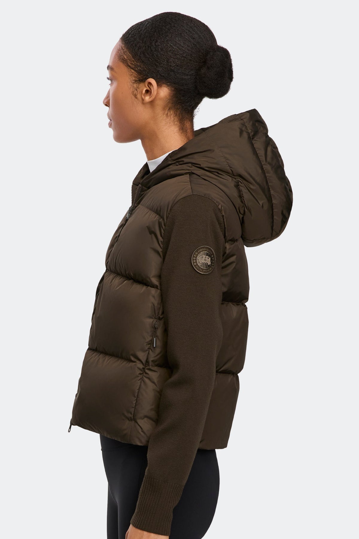 HyBridge® Wide Quilt Knit Hoodie Tonal Disc