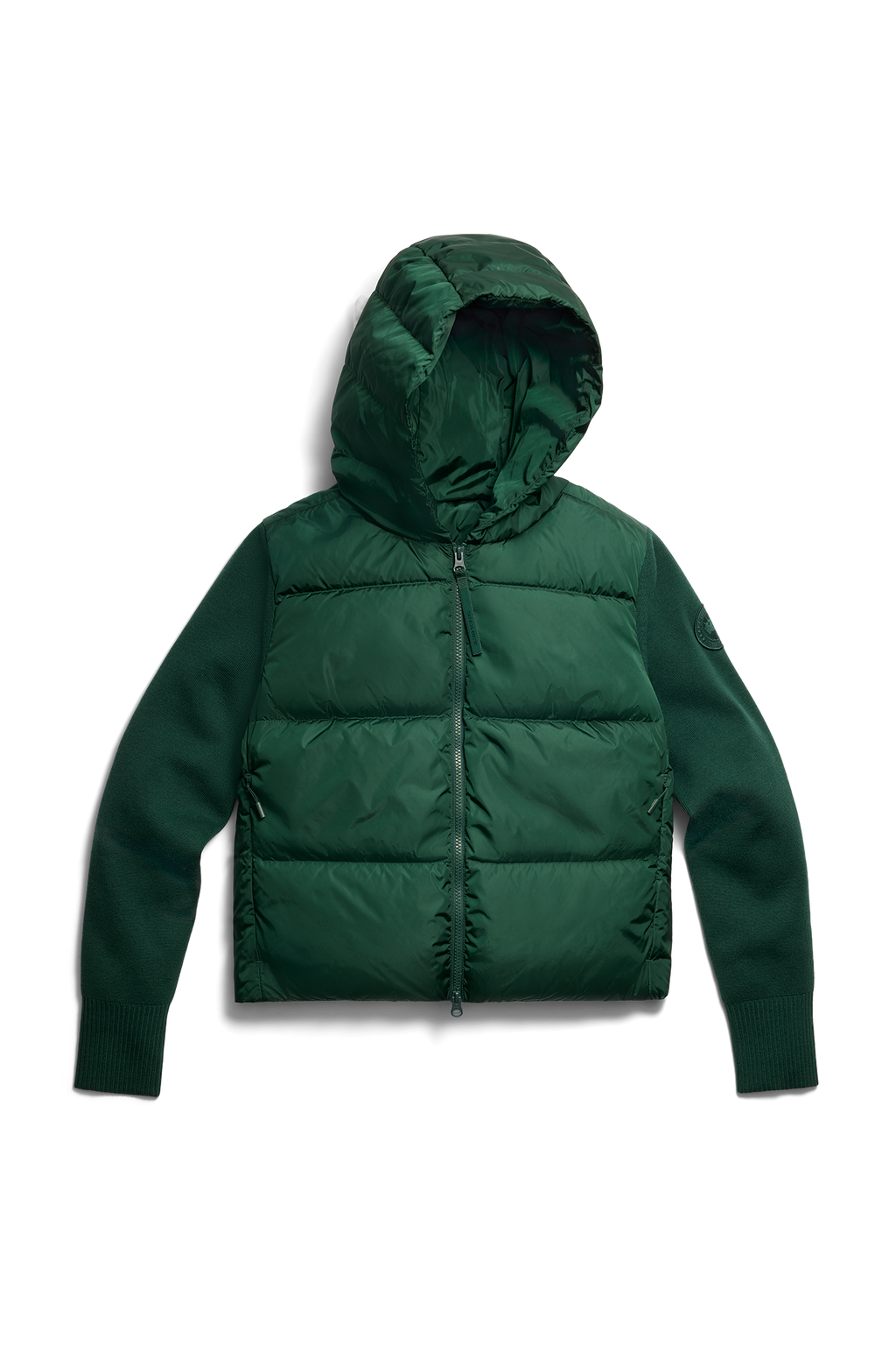 HyBridge® Wide Quilt Knit Hoodie Tonal Disc