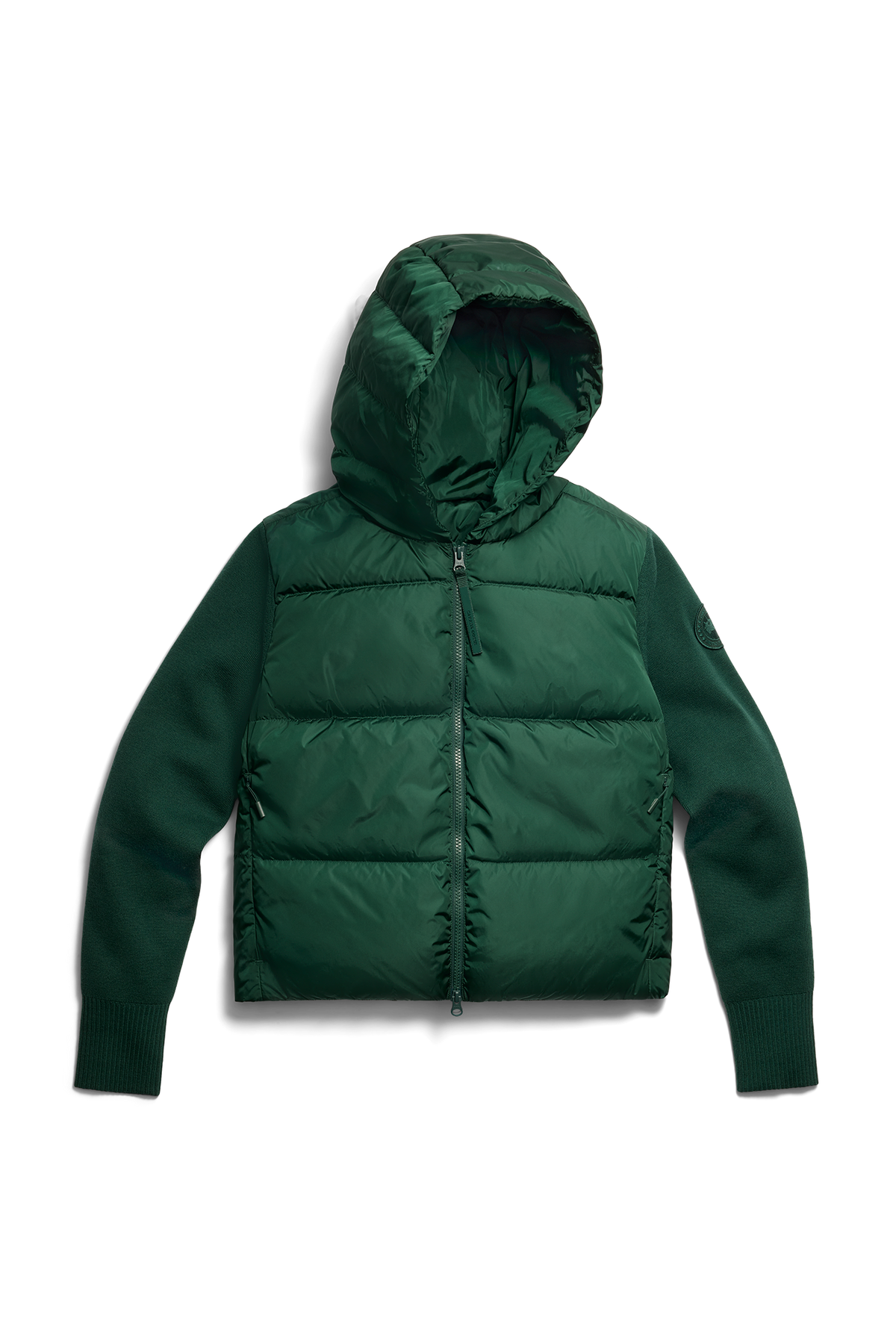 HyBridge® Wide Quilt Knit Hoodie Tonal Disc