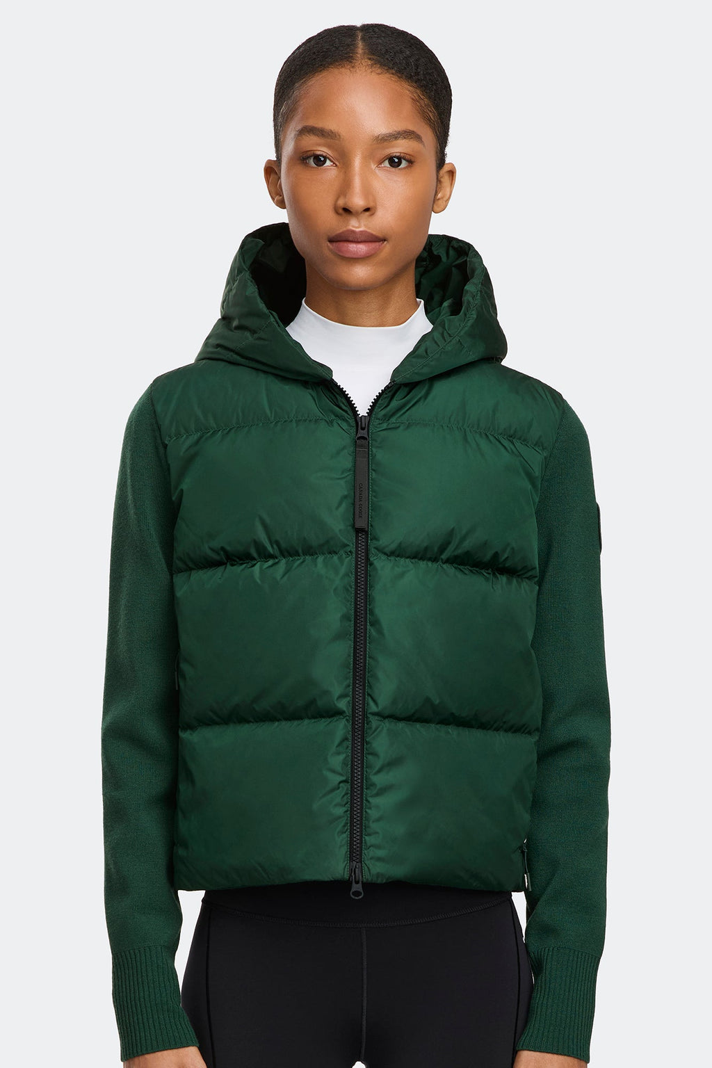 HyBridge® Wide Quilt Knit Hoodie Tonal Disc