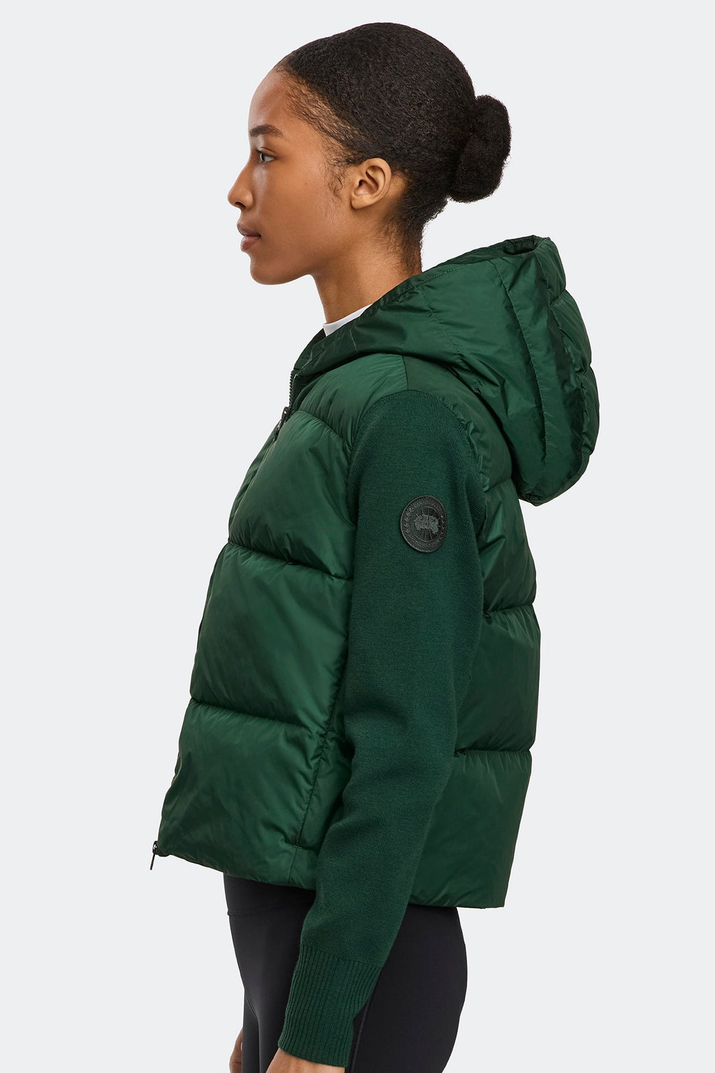 HyBridge® Wide Quilt Knit Hoodie Tonal Disc