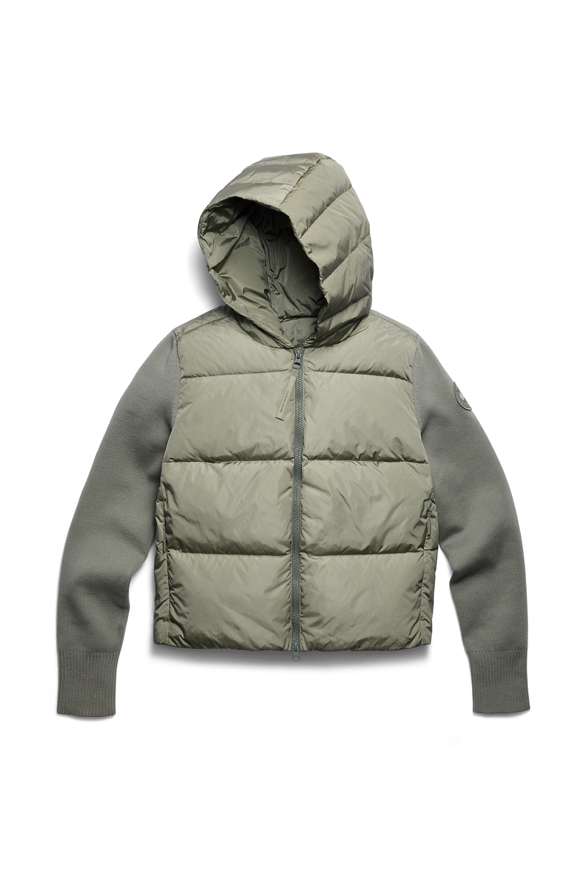 HyBridge® Wide Quilt Knit Hoodie Tonal Disc