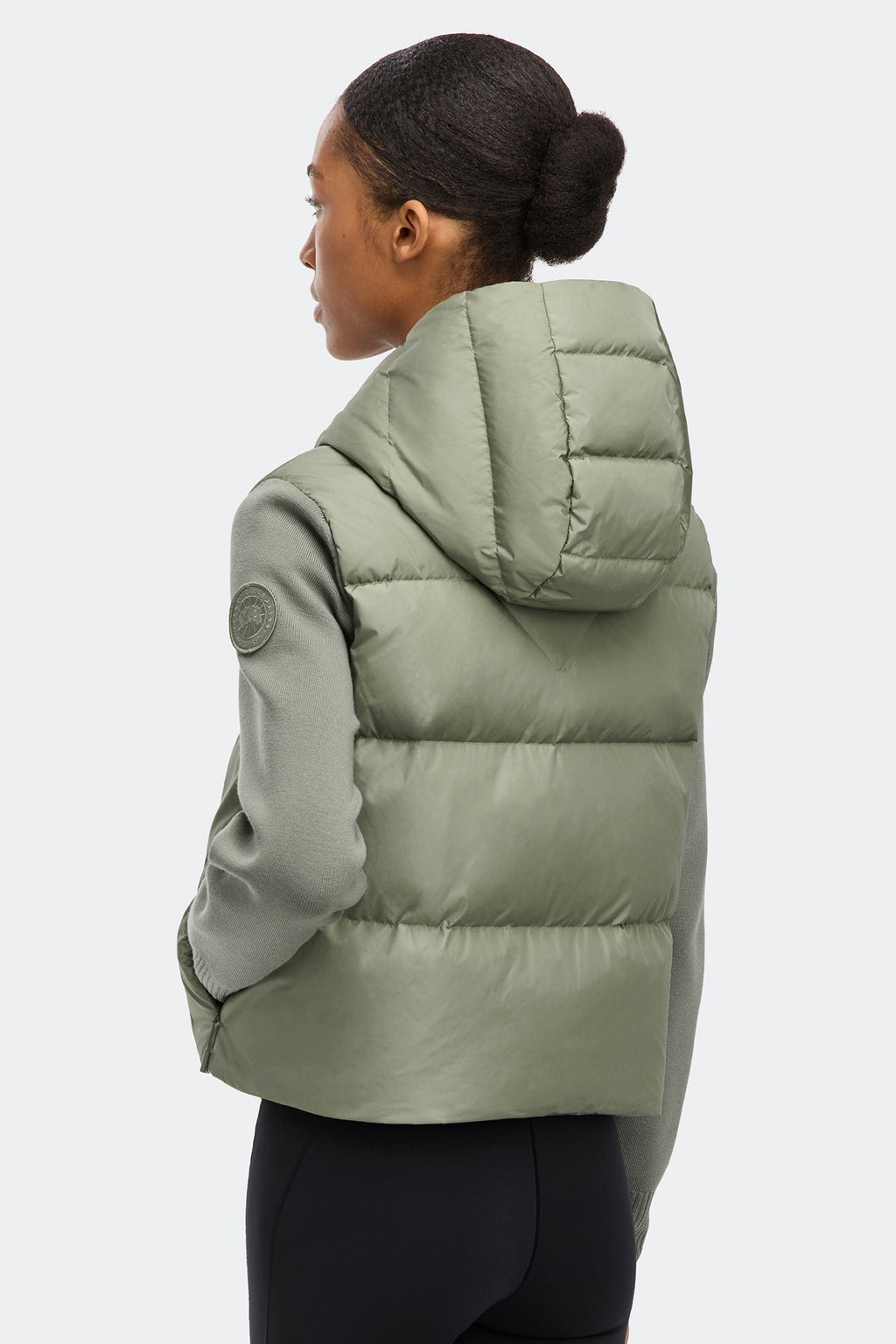 HyBridge® Wide Quilt Knit Hoodie Tonal Disc