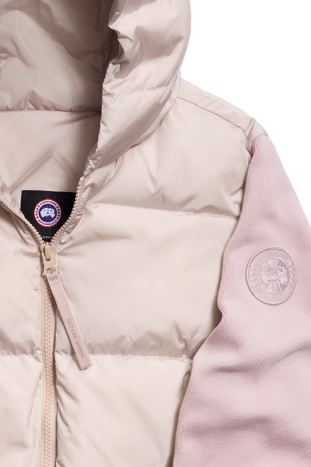 HyBridge® Wide Quilt Knit Hoodie Tonal Disc
