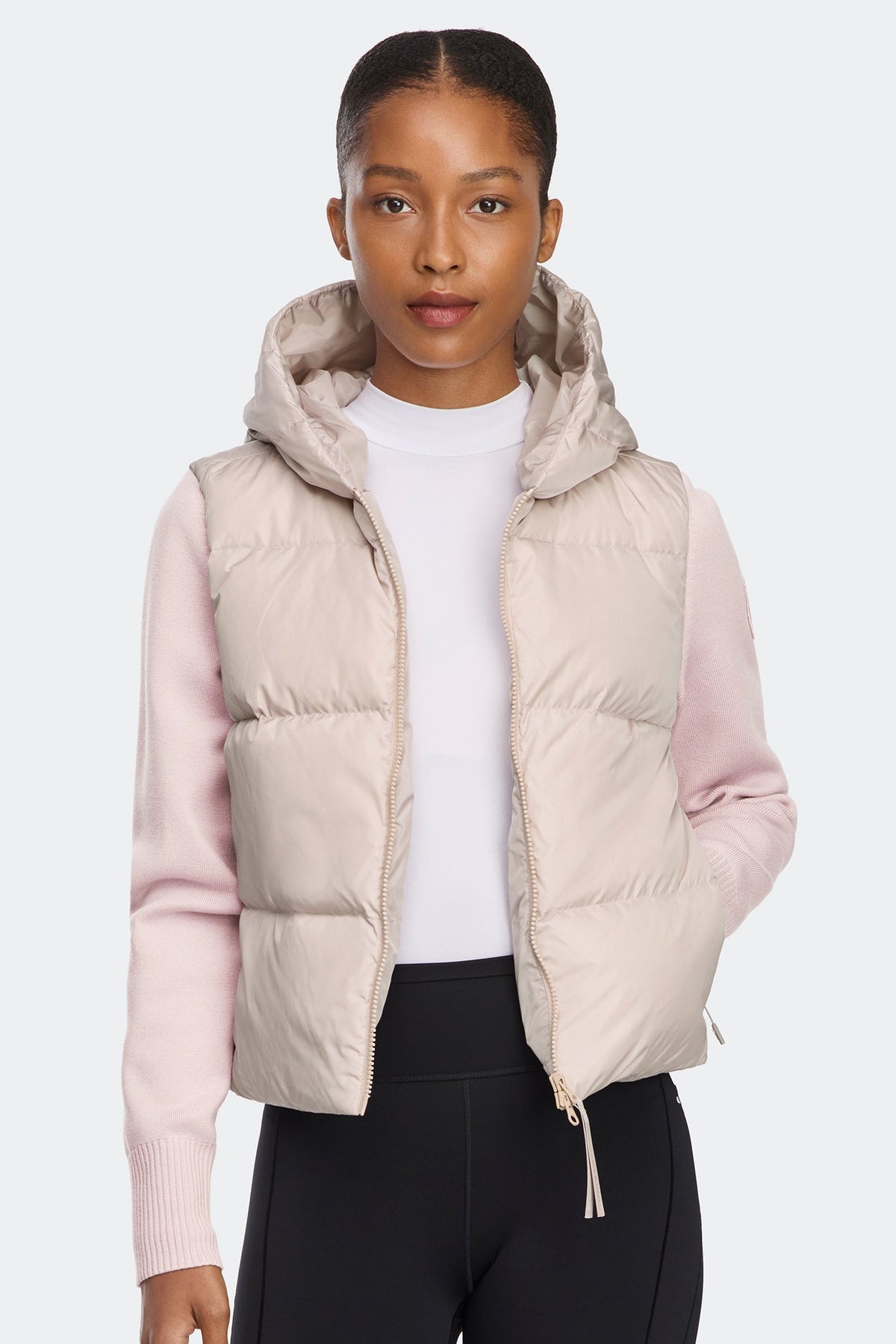 HyBridge® Wide Quilt Knit Hoodie Tonal Disc