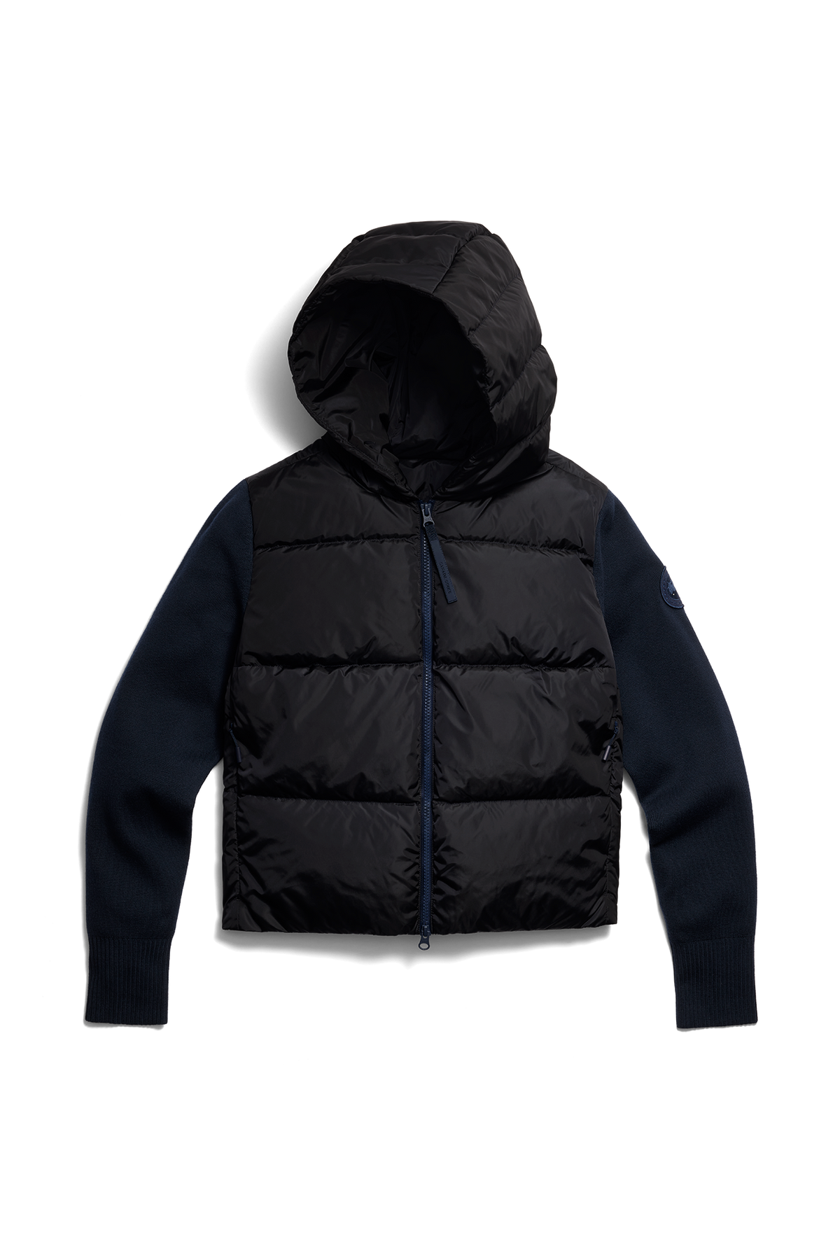 HyBridge® Wide Quilt Knit Hoodie Tonal Disc