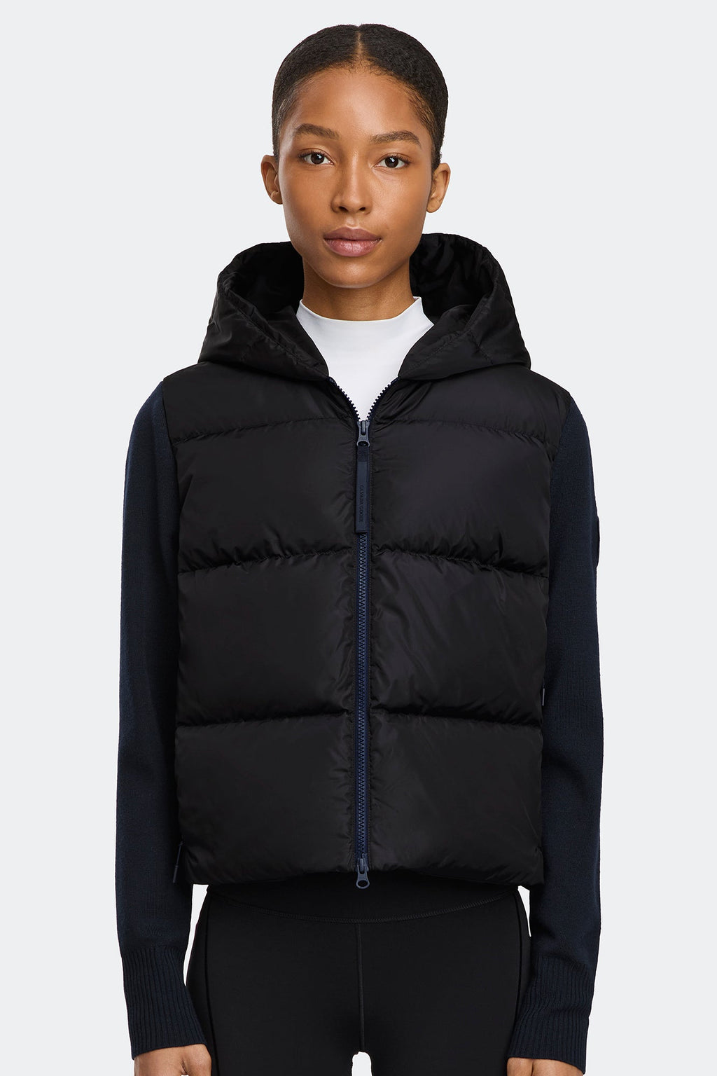 HyBridge® Wide Quilt Knit Hoodie Tonal Disc