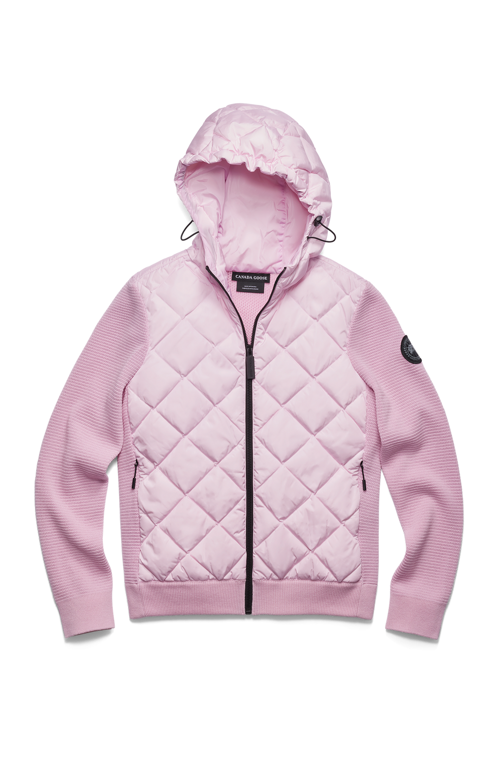 HyBridge® Quilted Knit Hoodie Black Disc
