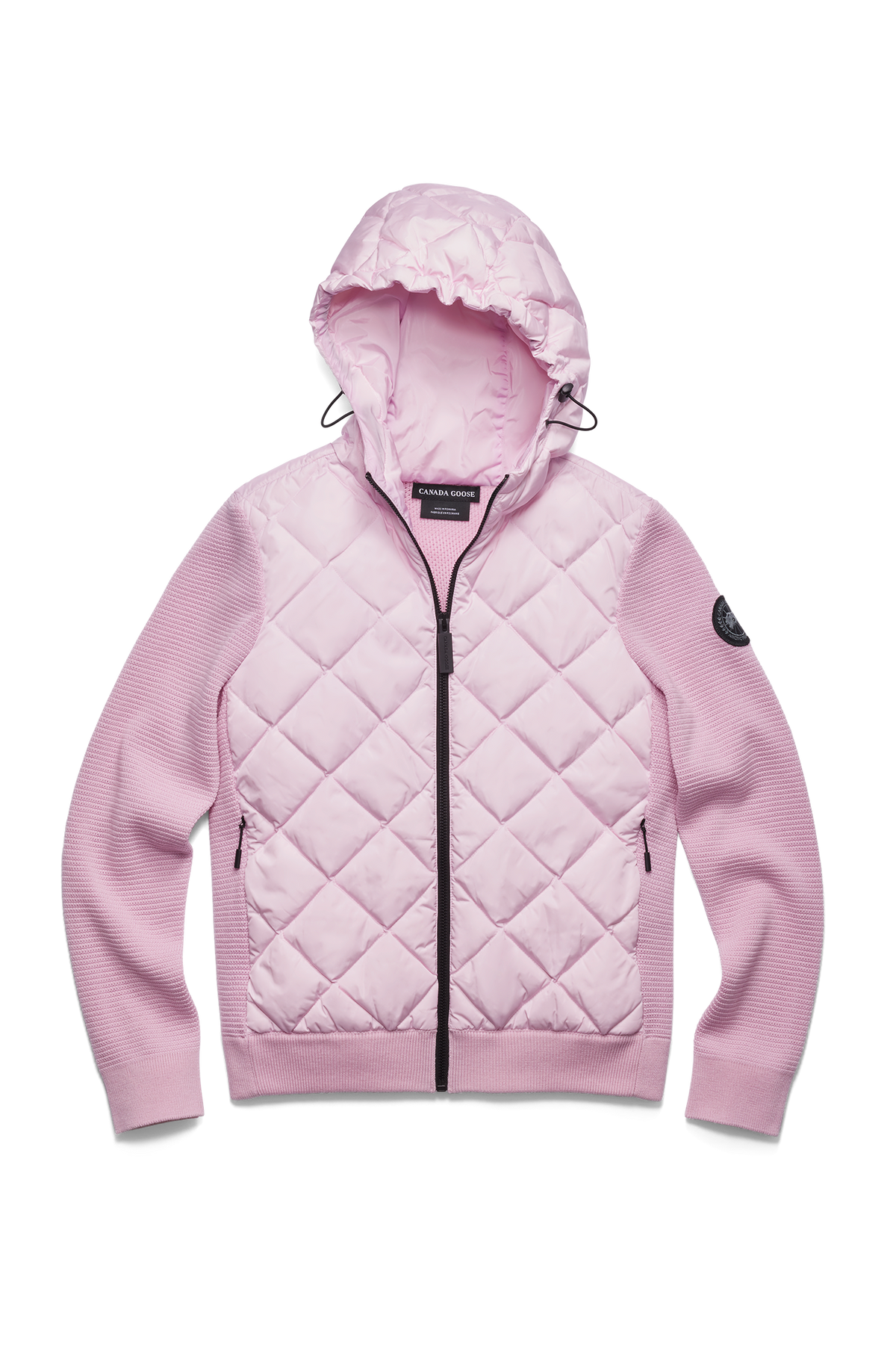 HyBridge® Quilted Knit Hoodie Black Disc