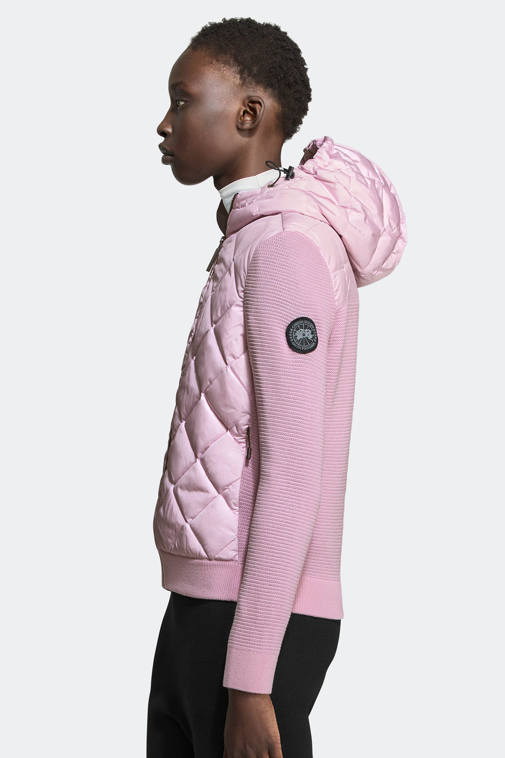 HyBridge® Quilted Knit Hoodie Black Disc