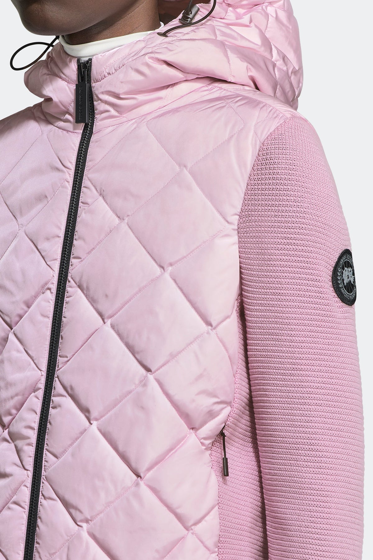 HyBridge® Quilted Knit Hoodie Black Disc