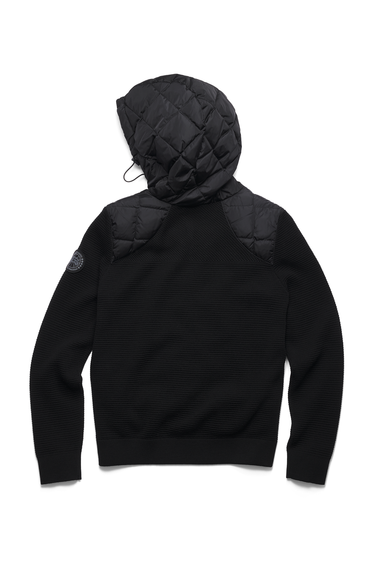 HyBridge® Quilted Knit Hoodie Black Disc