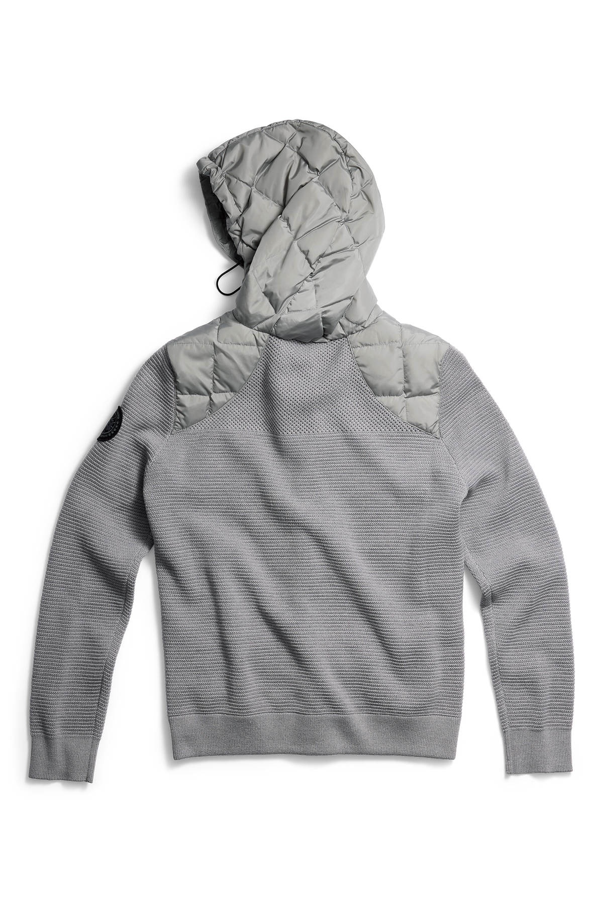 HyBridge® Quilted Knit Hoodie Black Disc