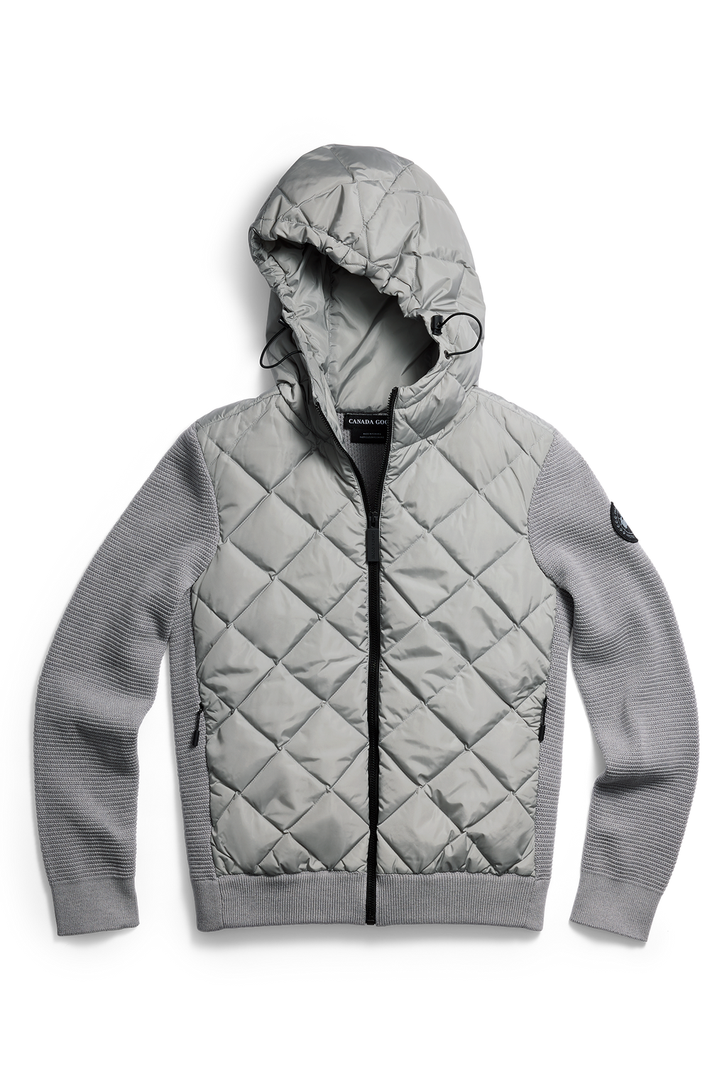 HyBridge® Quilted Knit Hoodie Black Disc