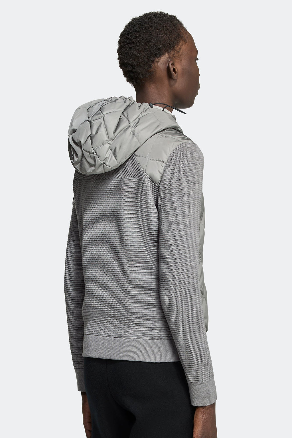 HyBridge® Quilted Knit Hoodie Black Disc