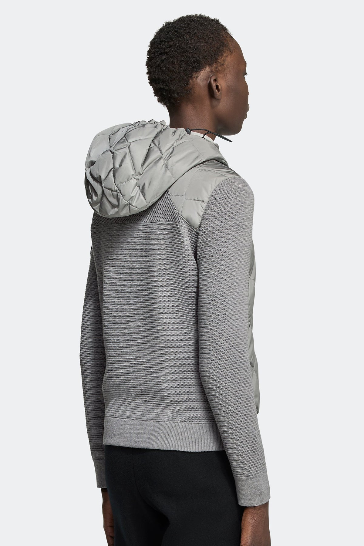 HyBridge® Quilted Knit Hoodie Black Disc