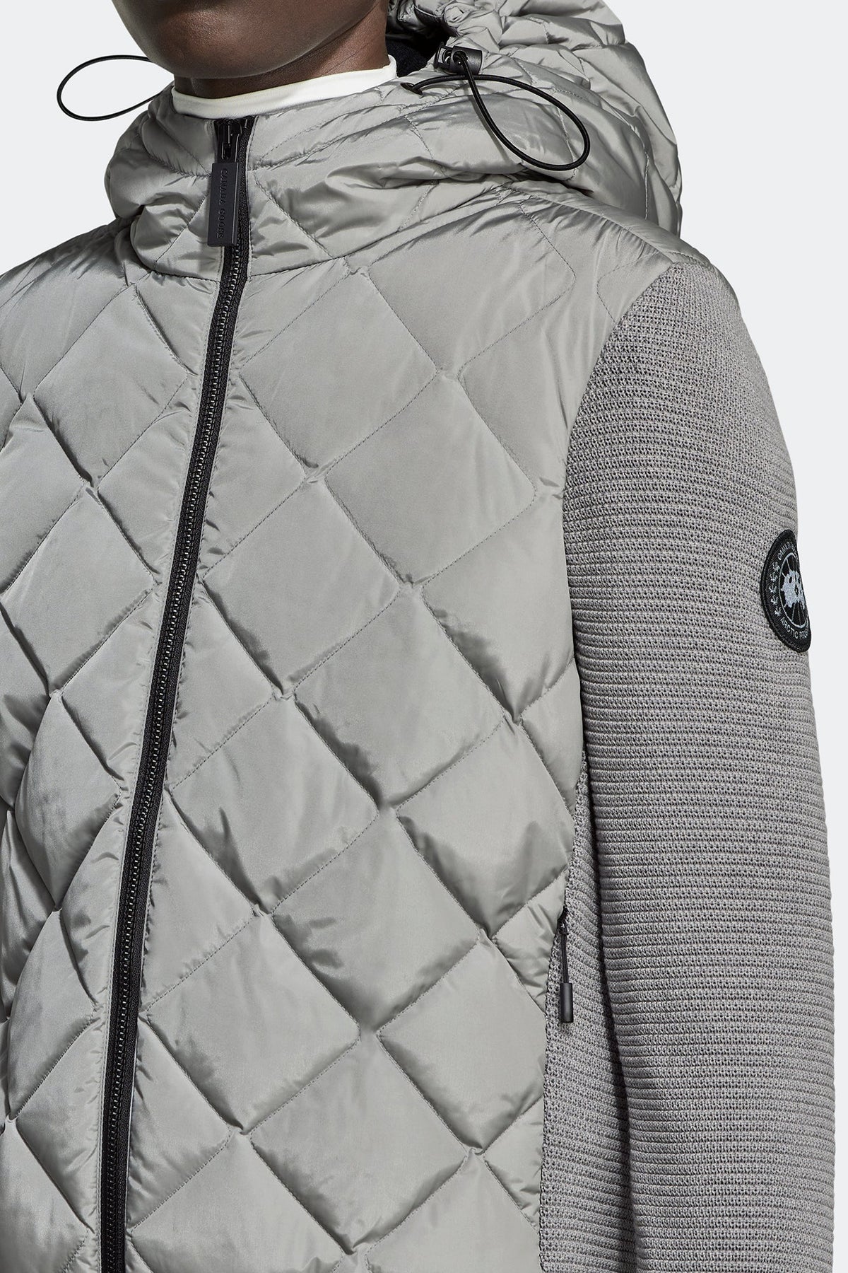 HyBridge® Quilted Knit Hoodie Black Disc