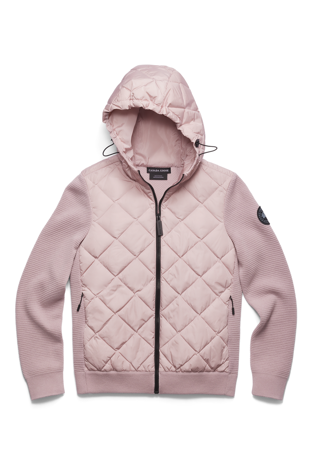 HyBridge® Quilted Knit Hoodie Black Disc