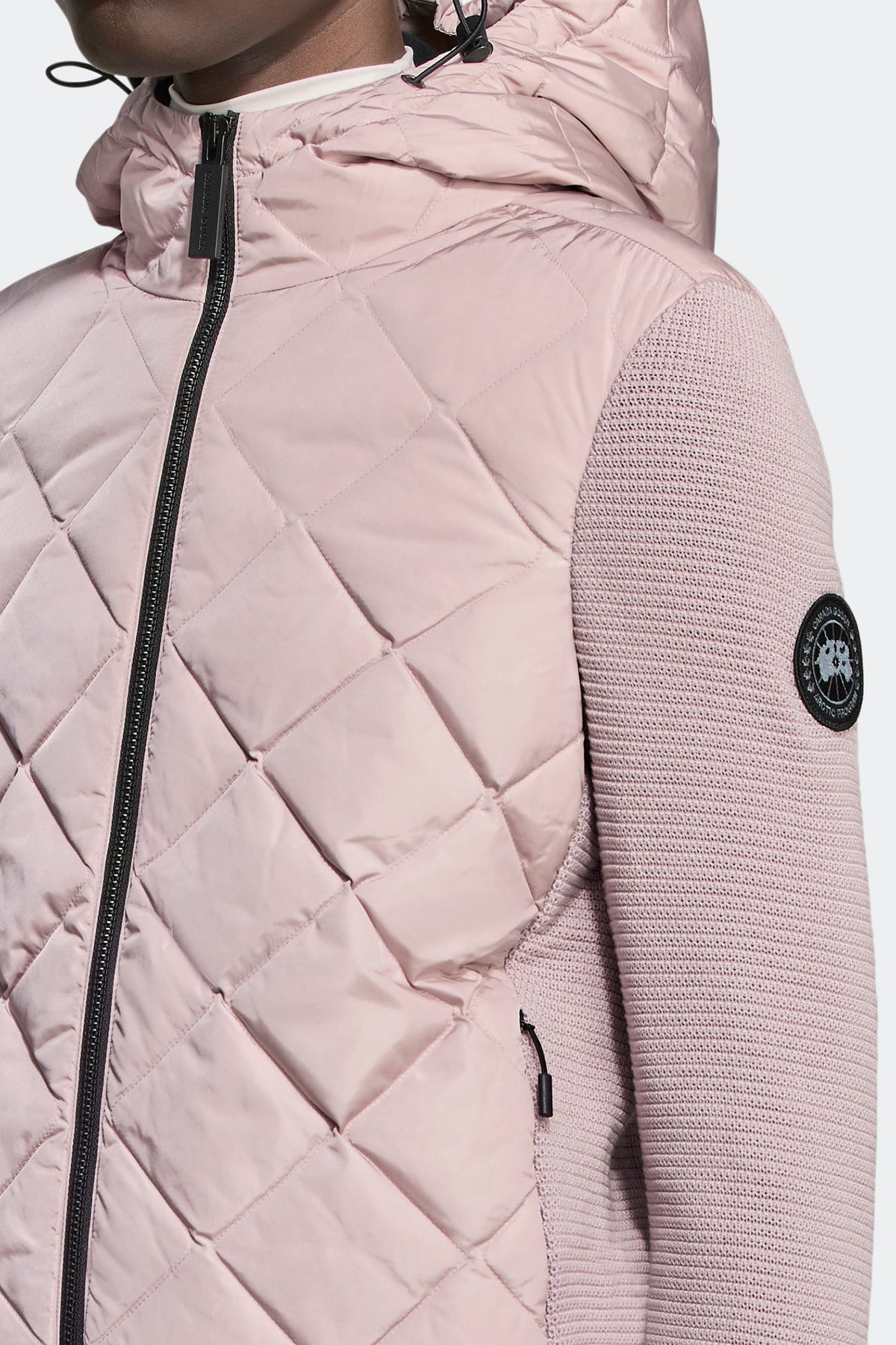 HyBridge® Quilted Knit Hoodie Black Disc