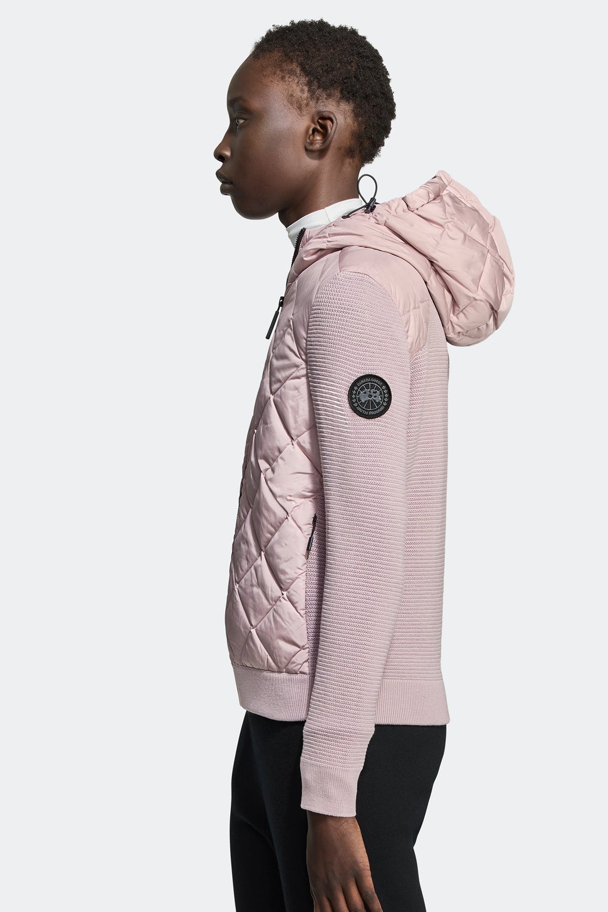 HyBridge® Quilted Knit Hoodie Black Disc