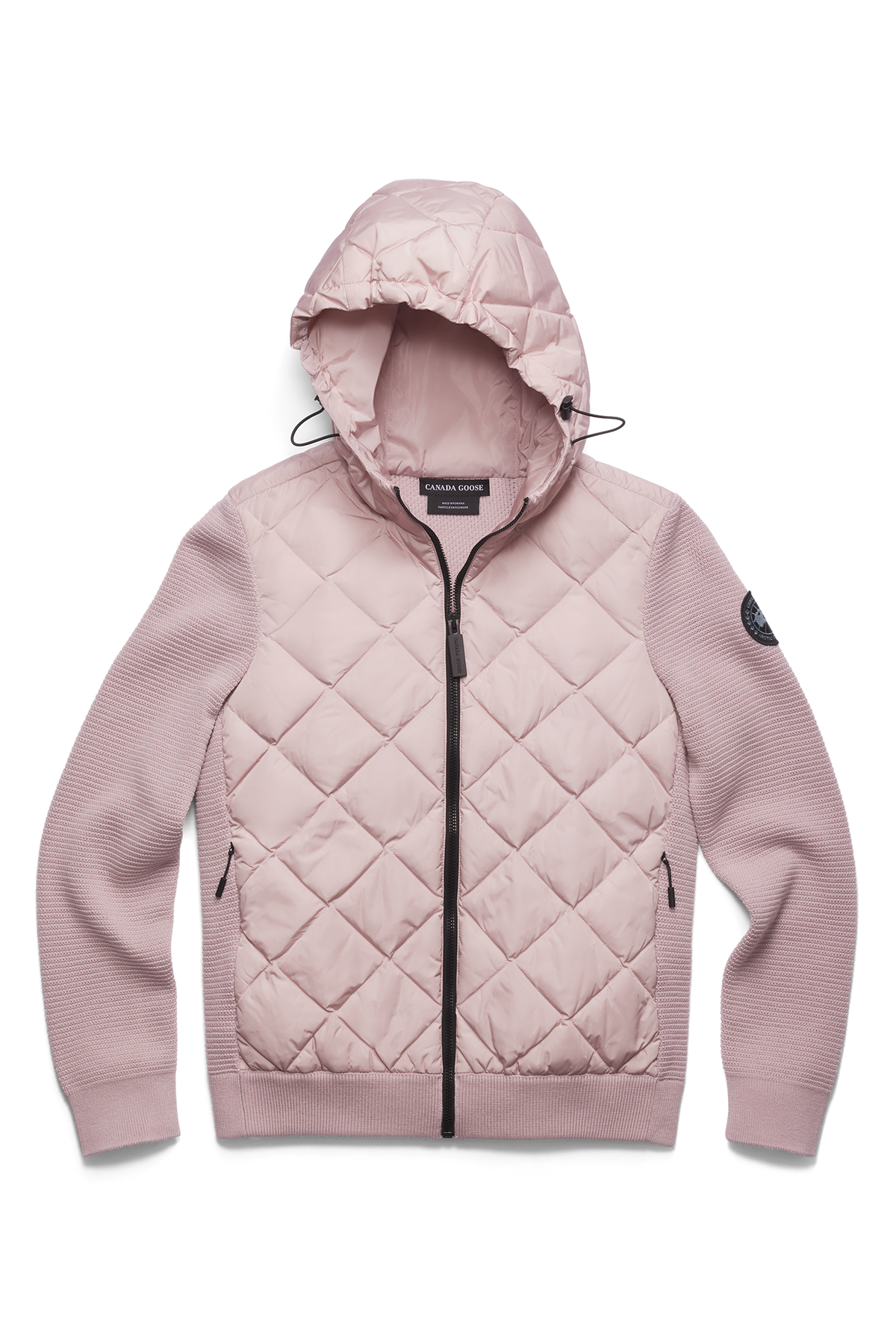 HyBridge® Quilted Knit Hoodie Black Disc