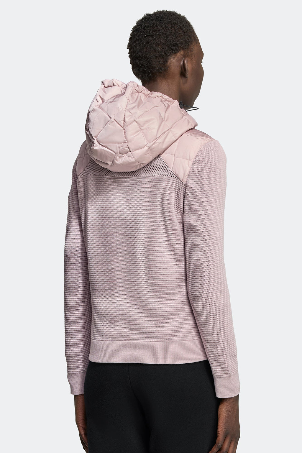 HyBridge® Quilted Knit Hoodie Black Disc