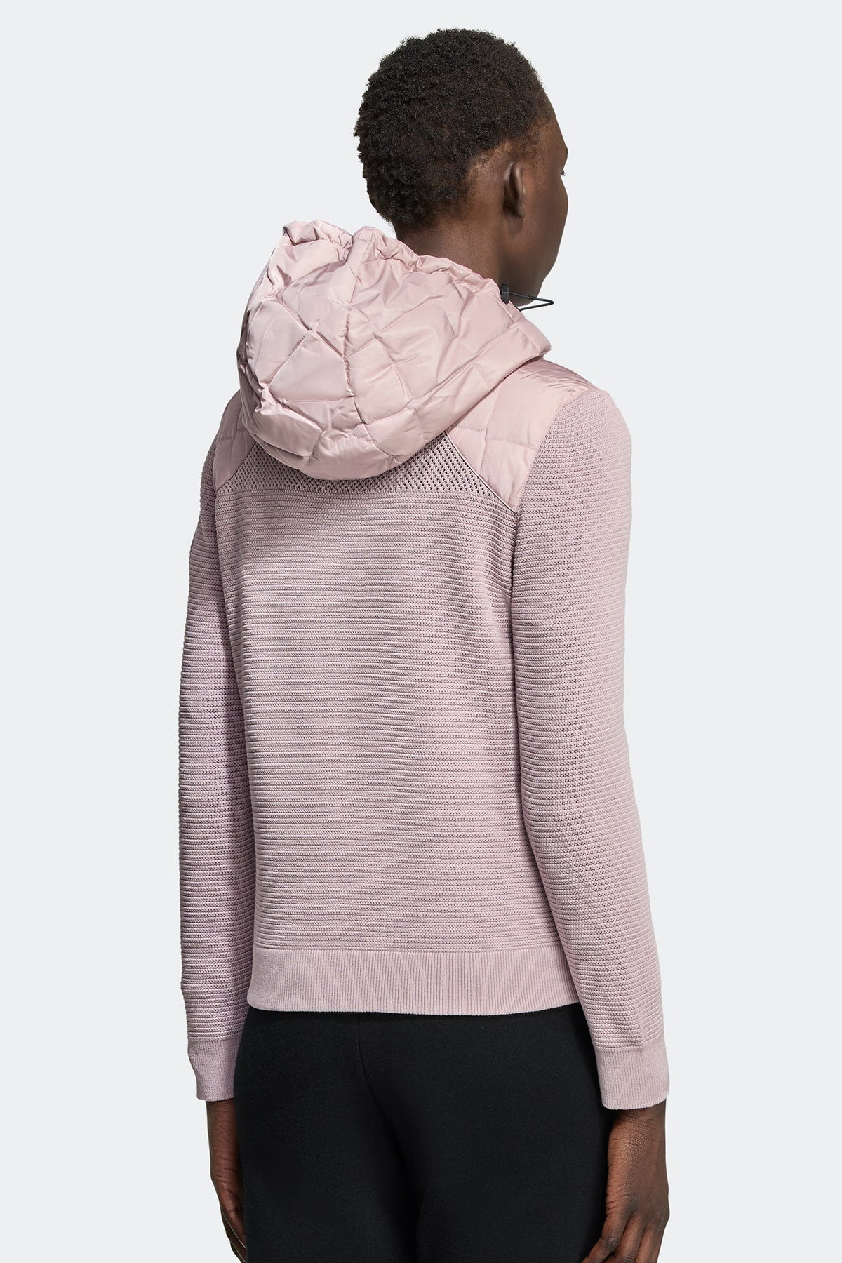 HyBridge® Quilted Knit Hoodie Black Disc