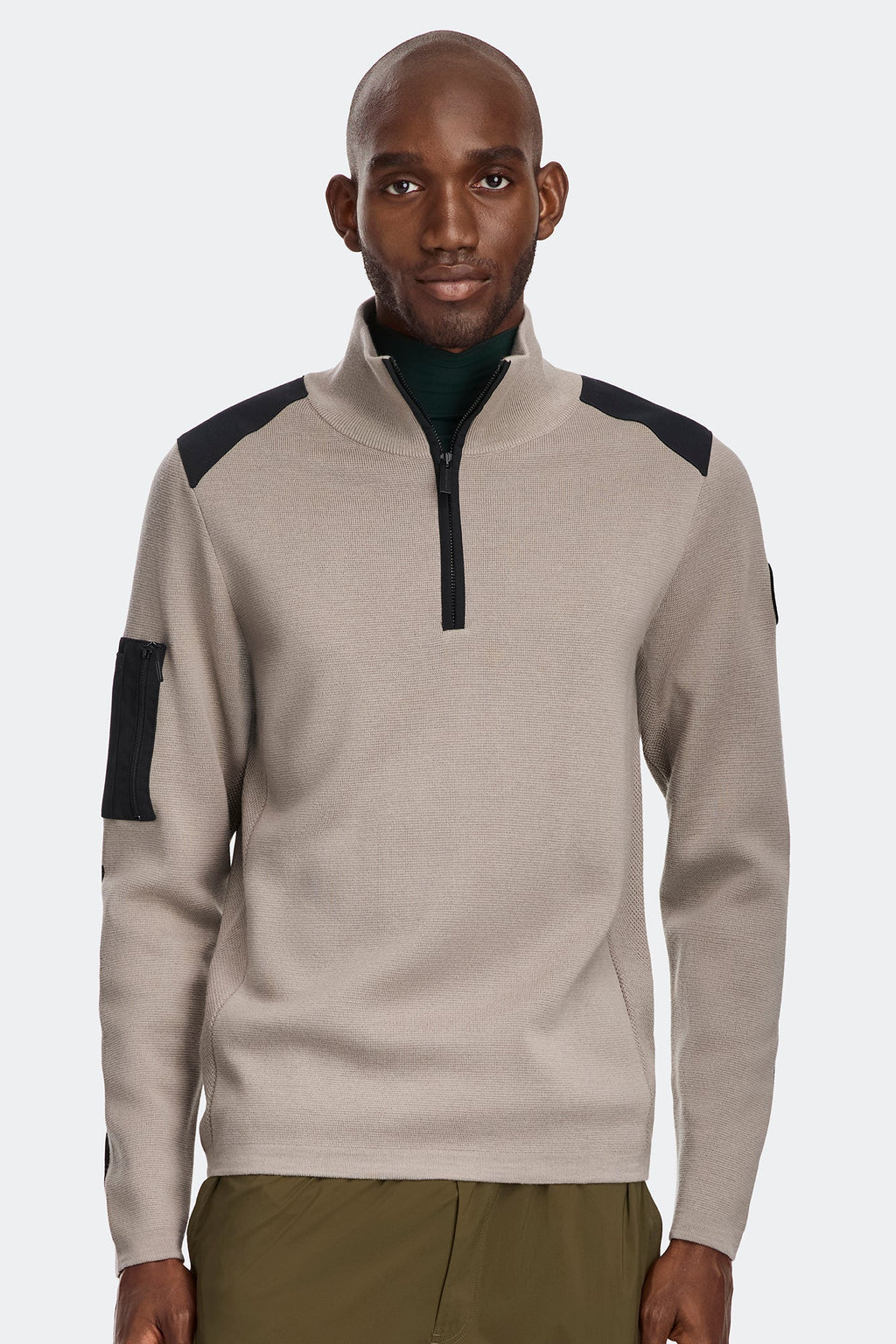 Stormont Quarter Zip Sweater Black Disc