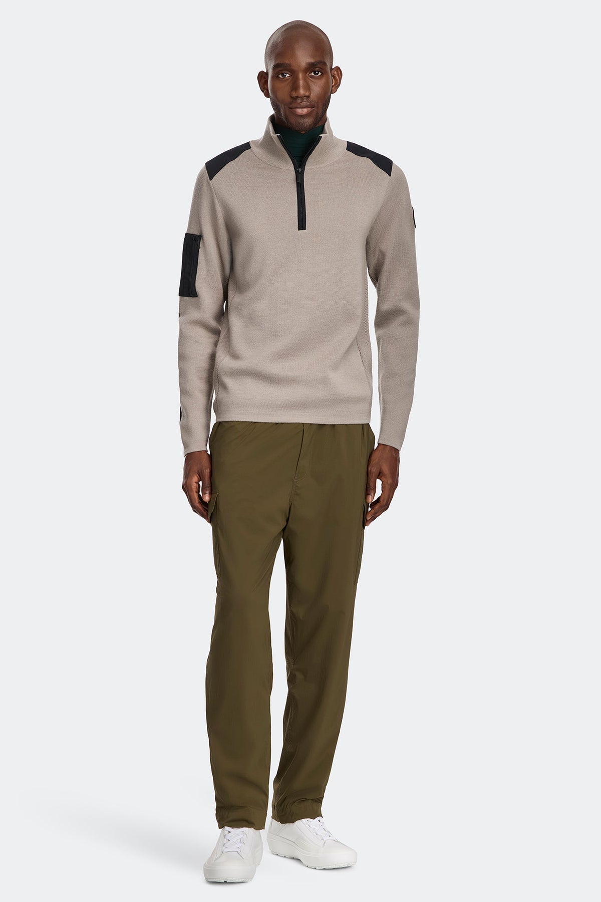 Stormont Quarter Zip Sweater Black Disc