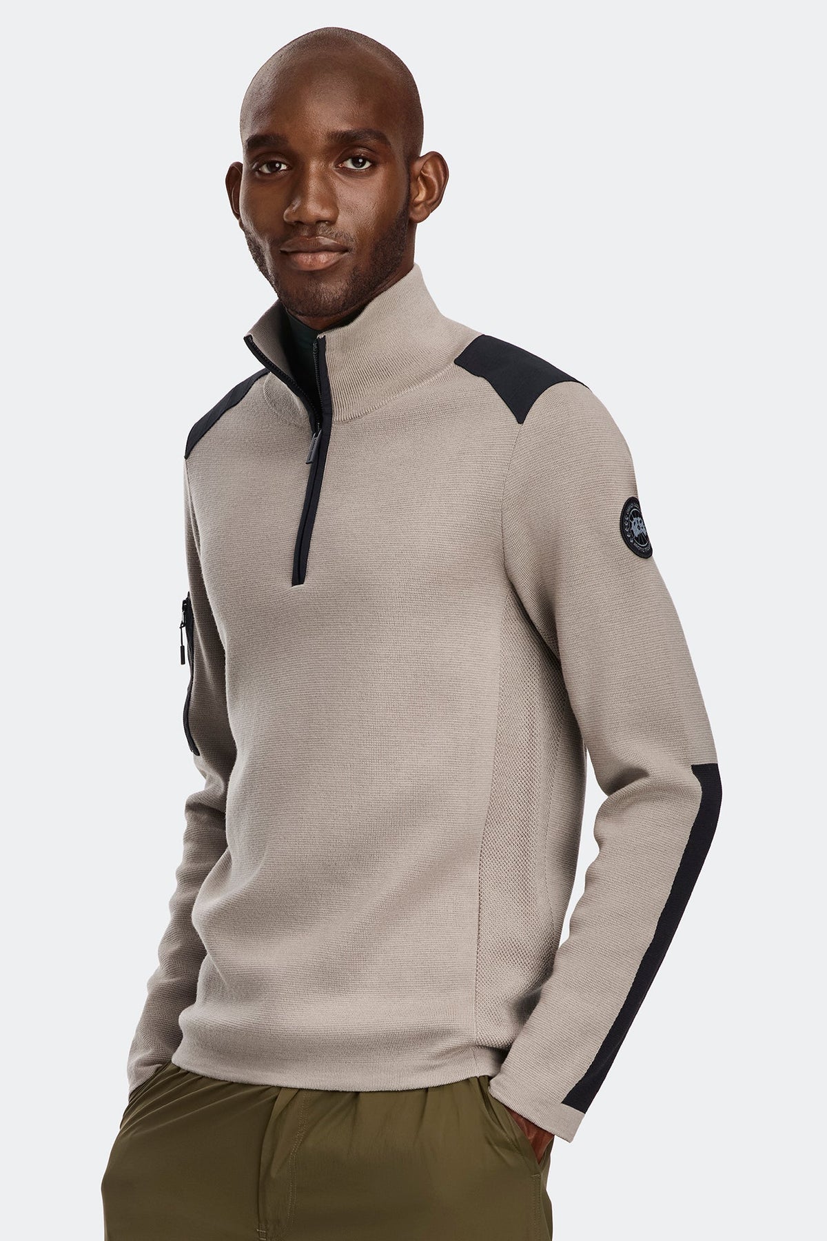 Stormont Quarter Zip Sweater Black Disc