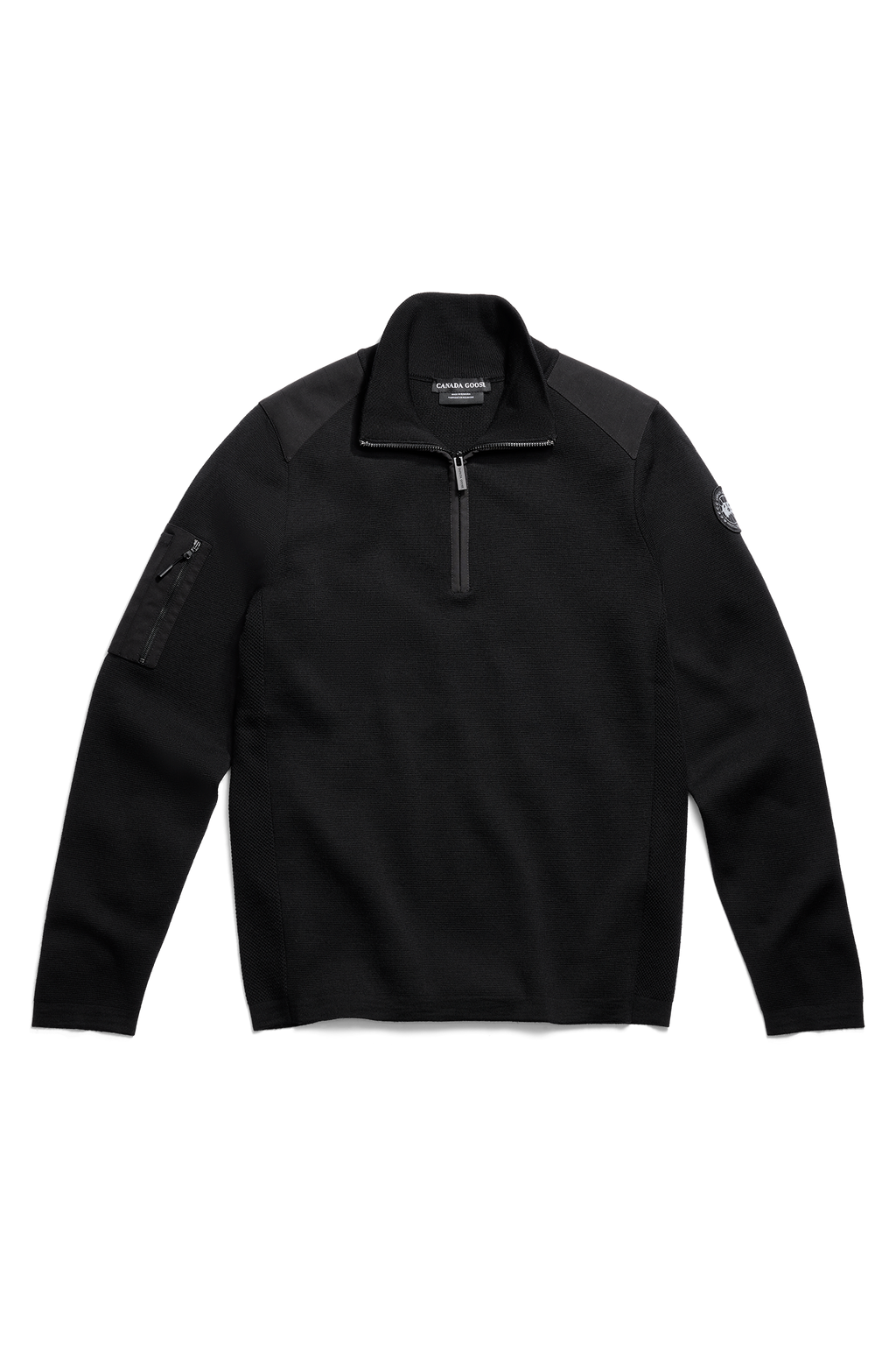 Stormont Quarter Zip Sweater Black Disc