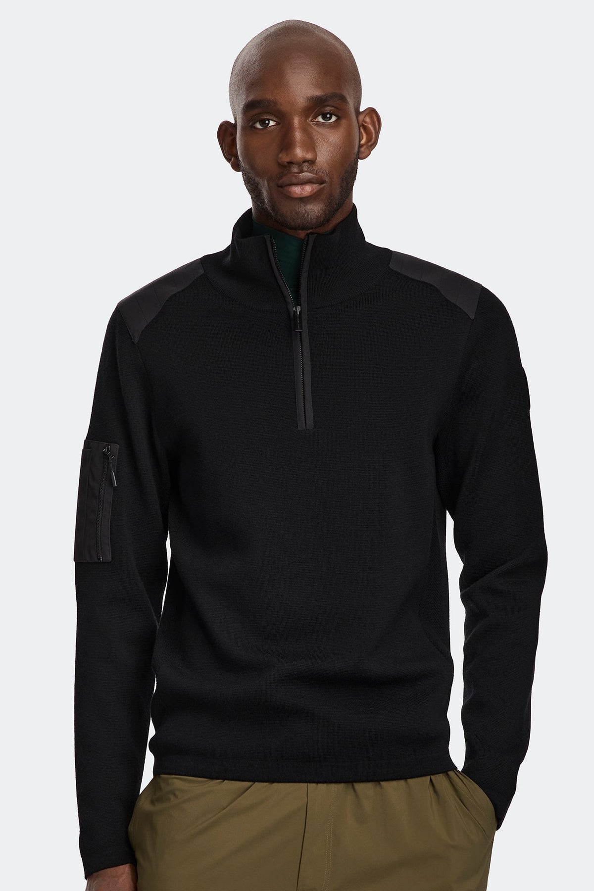 Stormont Quarter Zip Sweater Black Disc