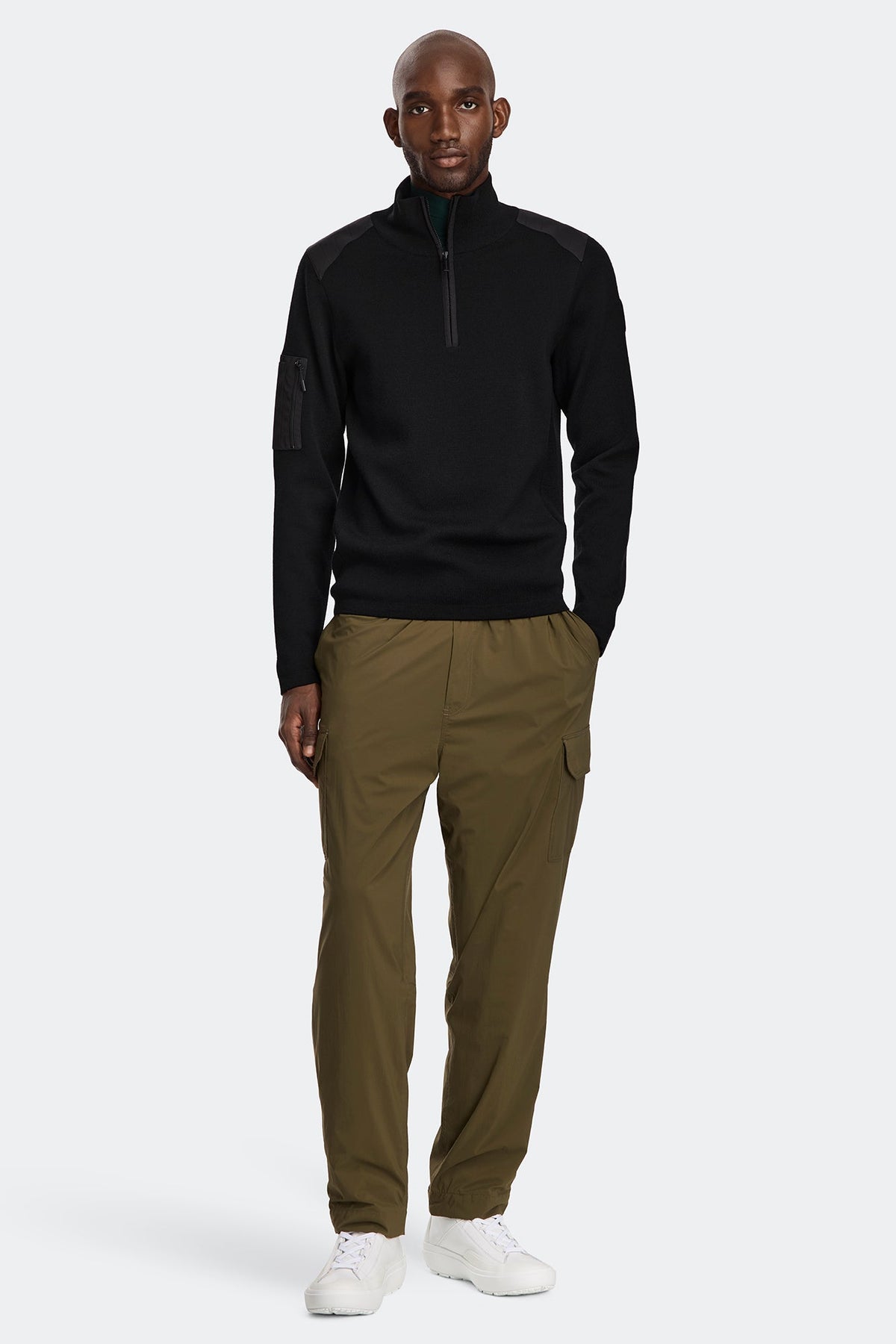 Stormont Quarter Zip Sweater Black Disc
