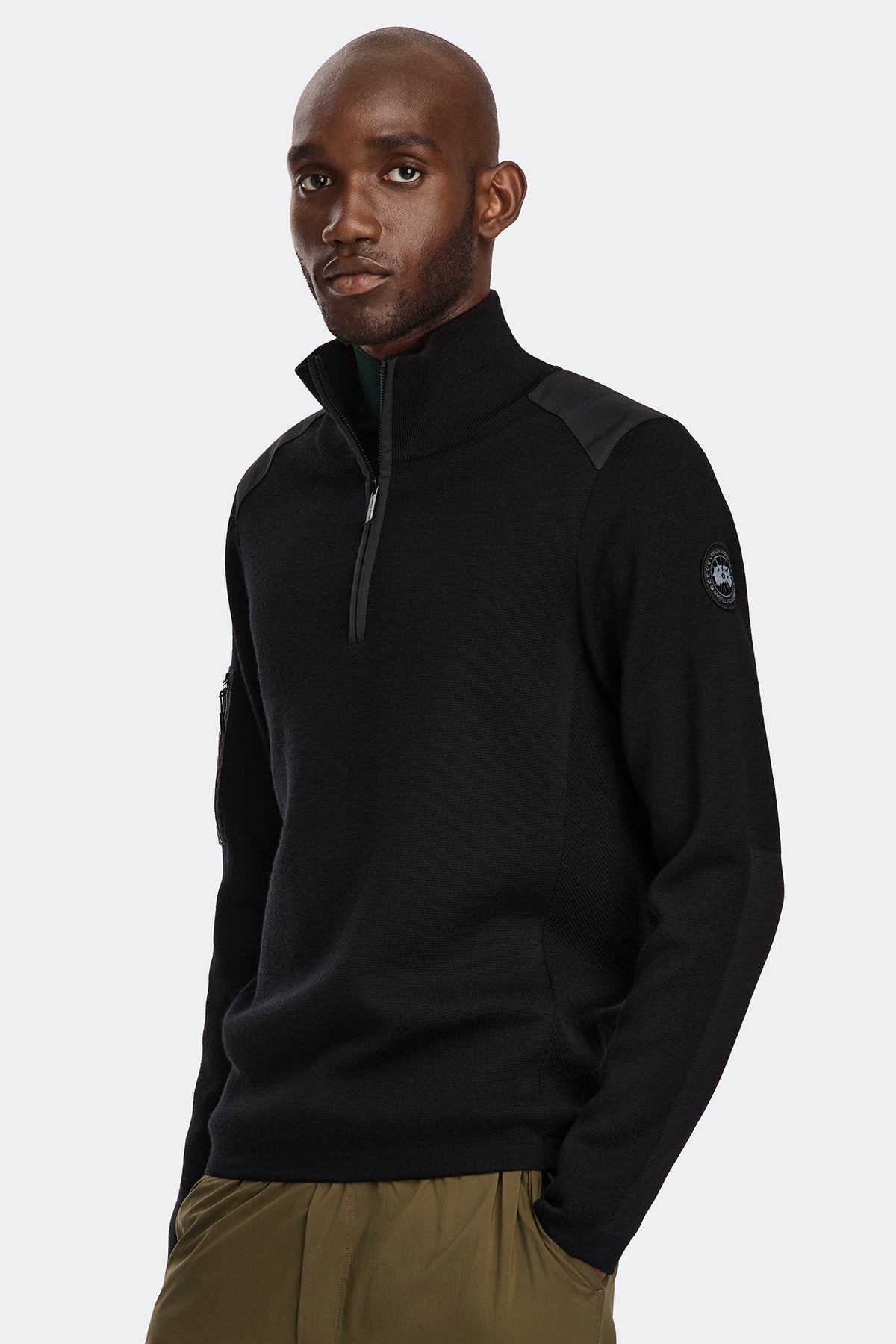 Stormont Quarter Zip Sweater Black Disc