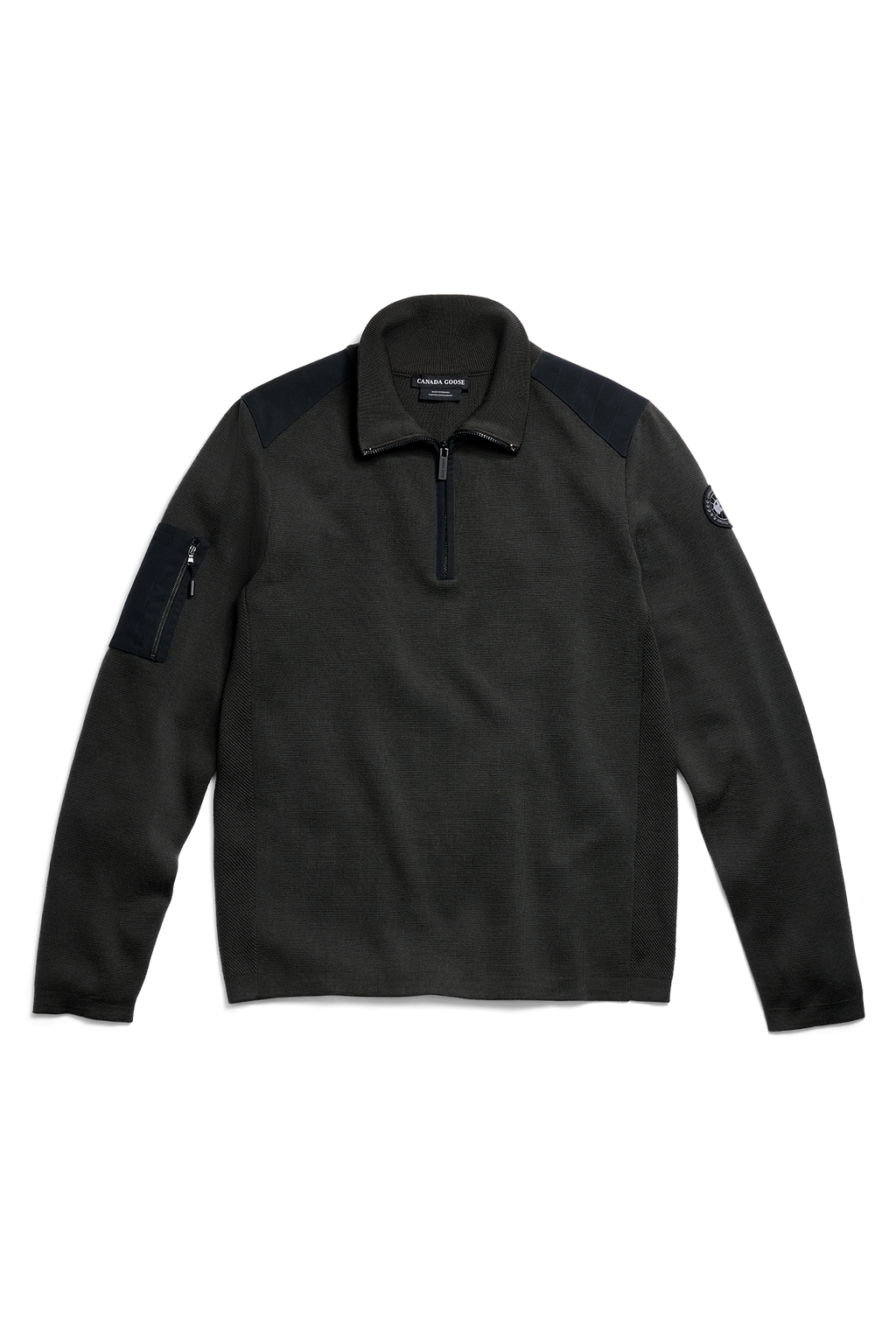 Stormont Quarter Zip Sweater Black Disc