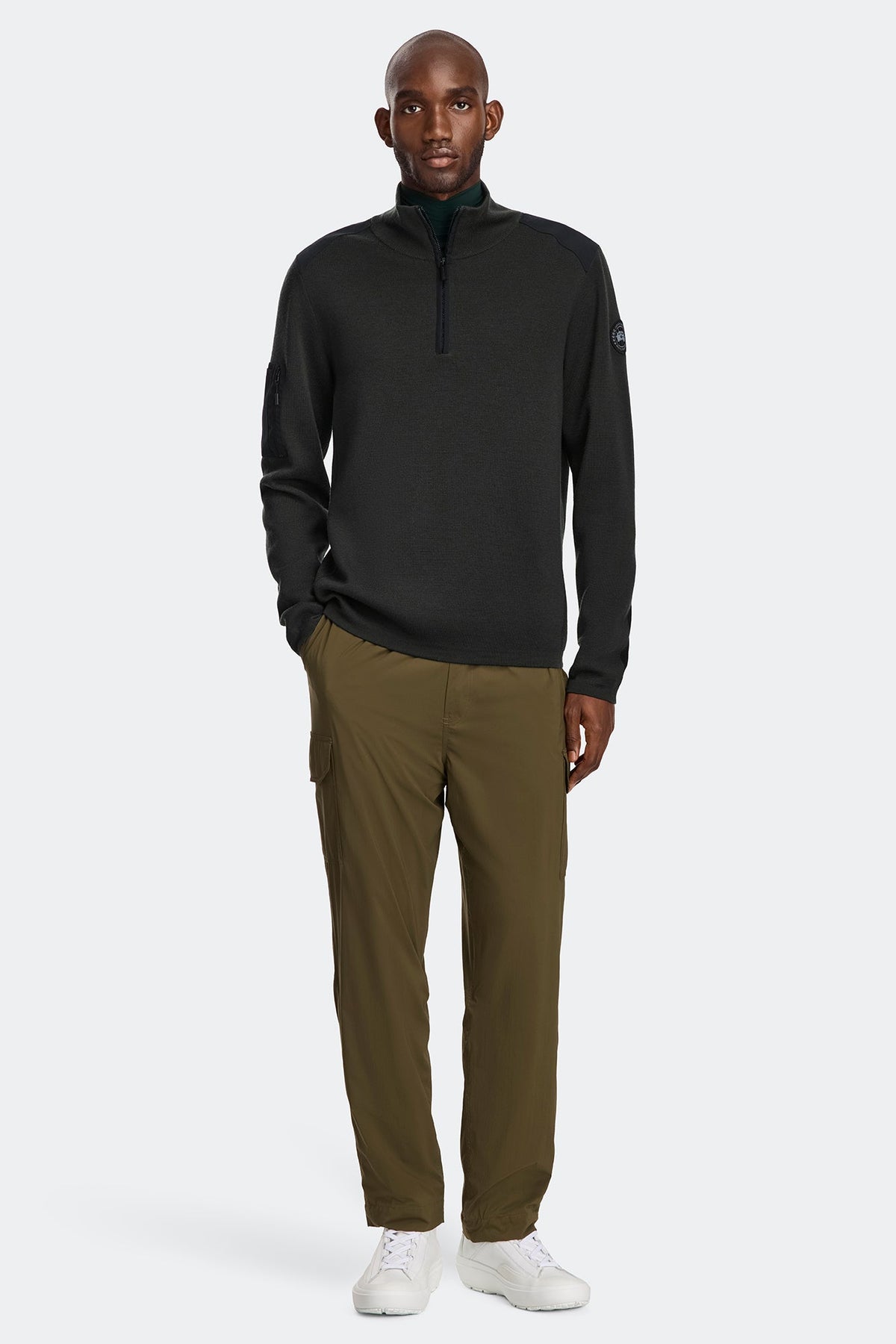 Stormont Quarter Zip Sweater Black Disc