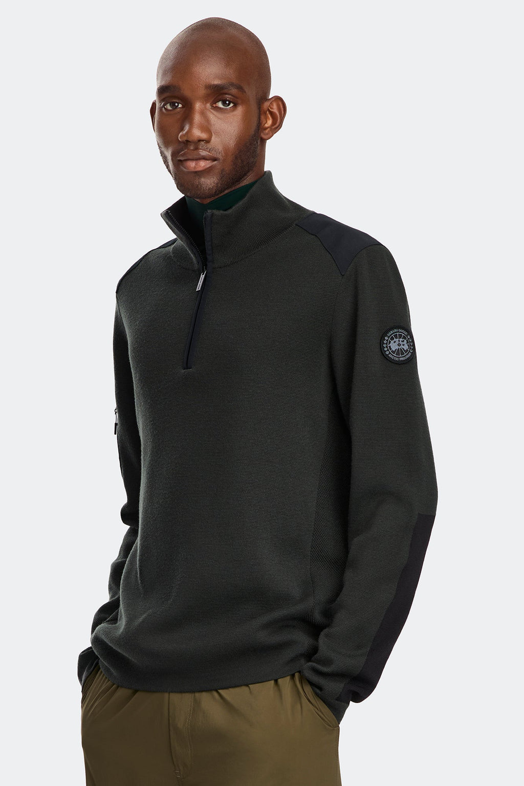 Stormont Quarter Zip Sweater Black Disc