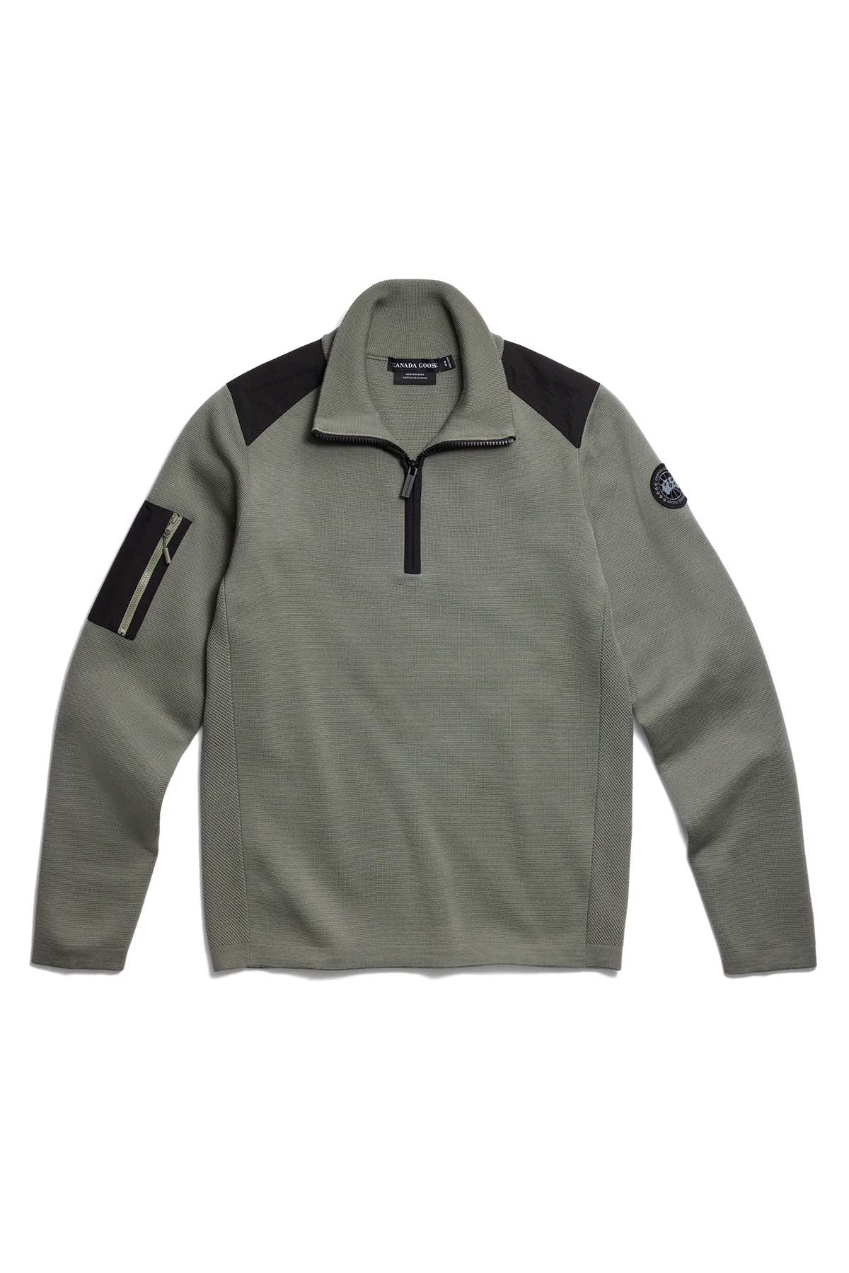 Stormont Quarter Zip Sweater Black Disc