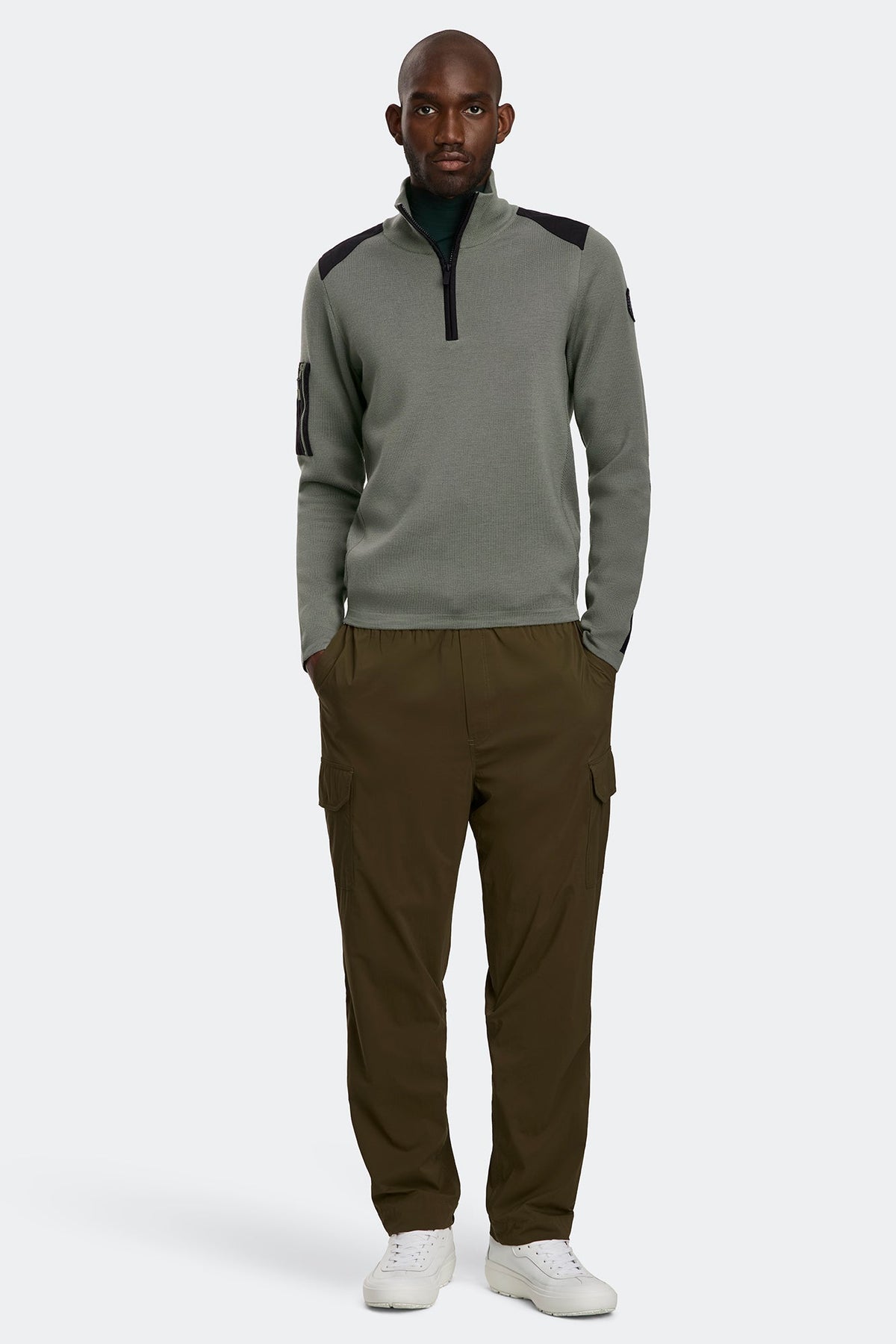 Stormont Quarter Zip Sweater Black Disc