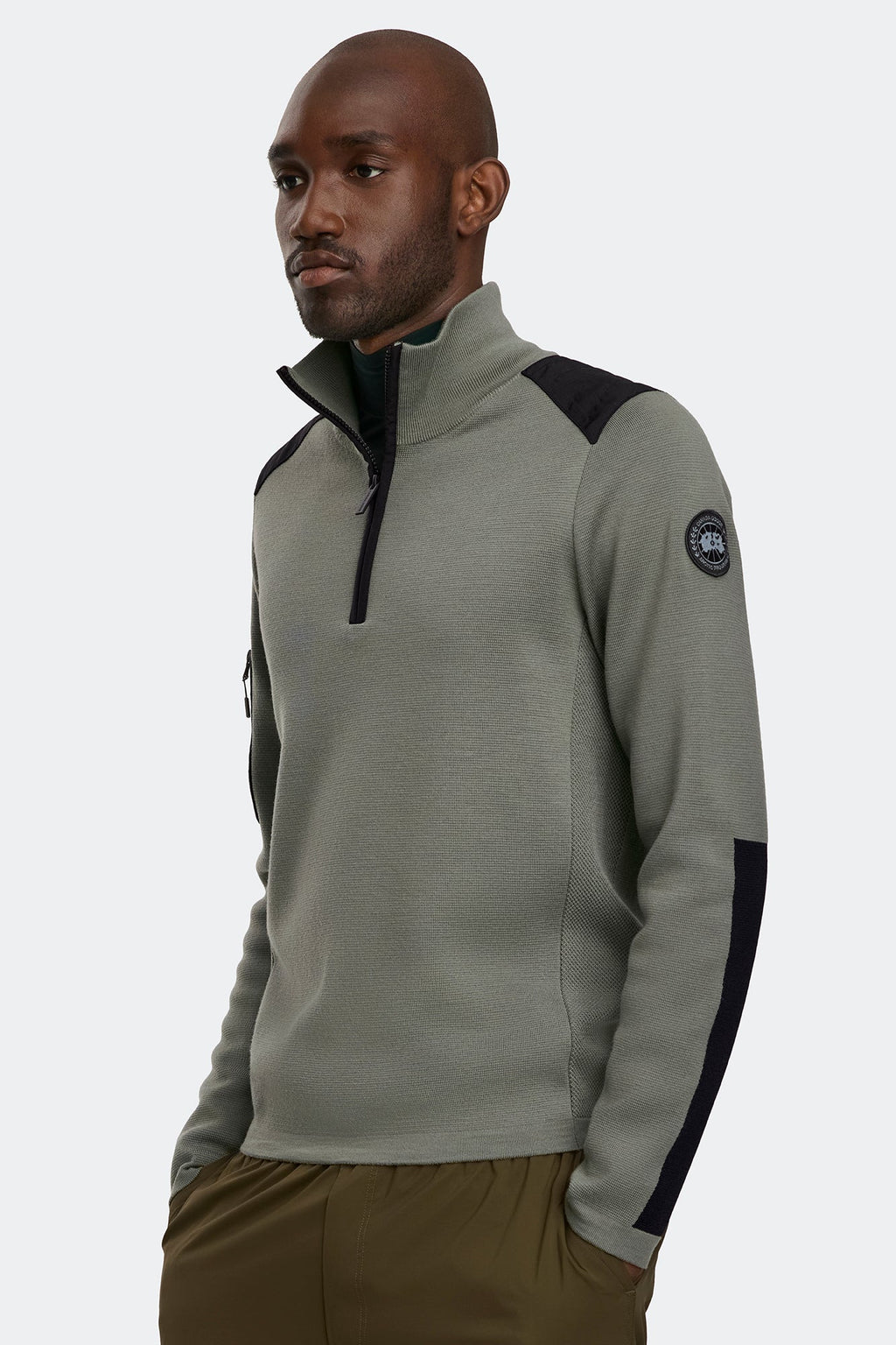 Stormont Quarter Zip Sweater Black Disc